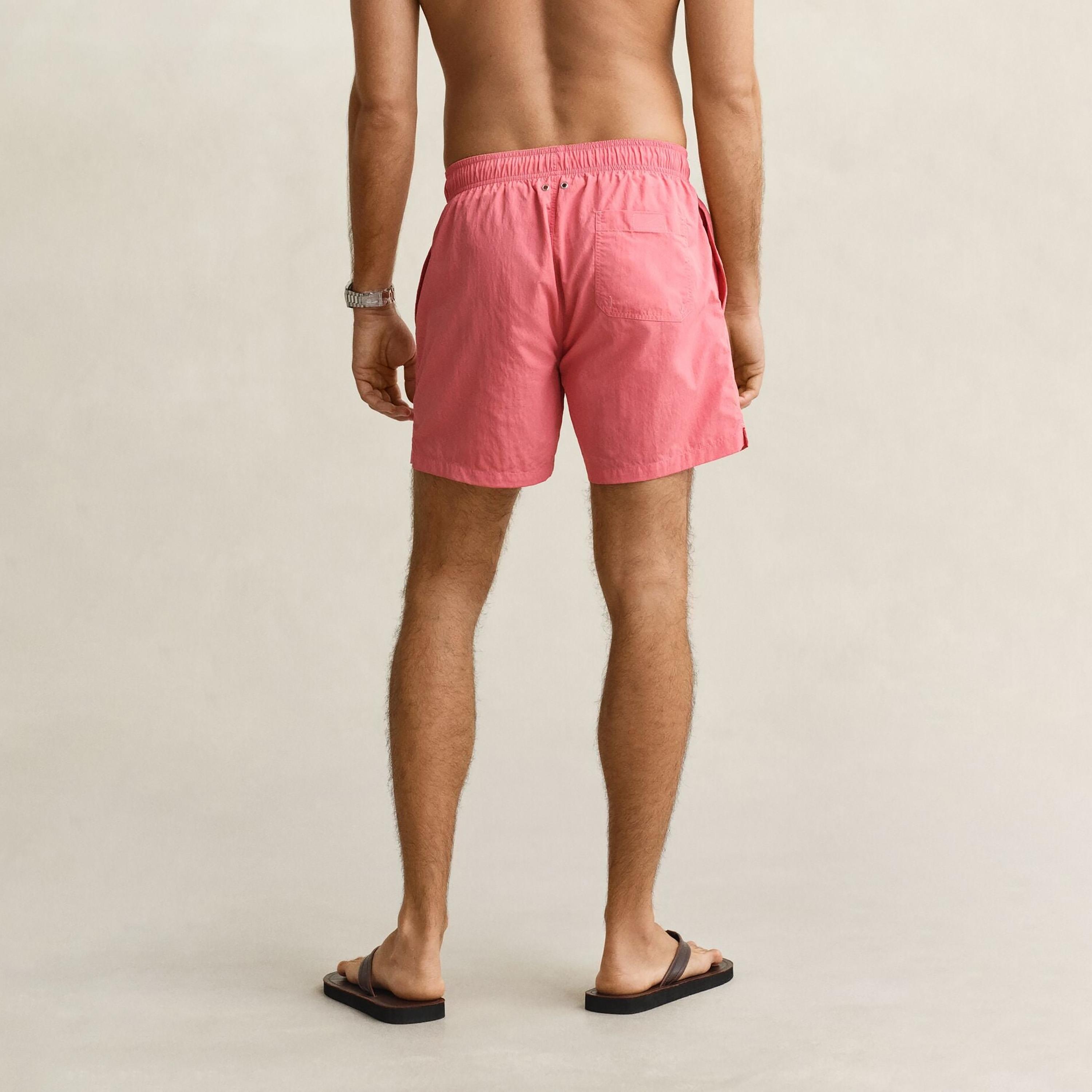 Gant Plain Mid-Rise Drawstring Waist Men's Swim Shorts-sports-gear-swimming-men-image-47