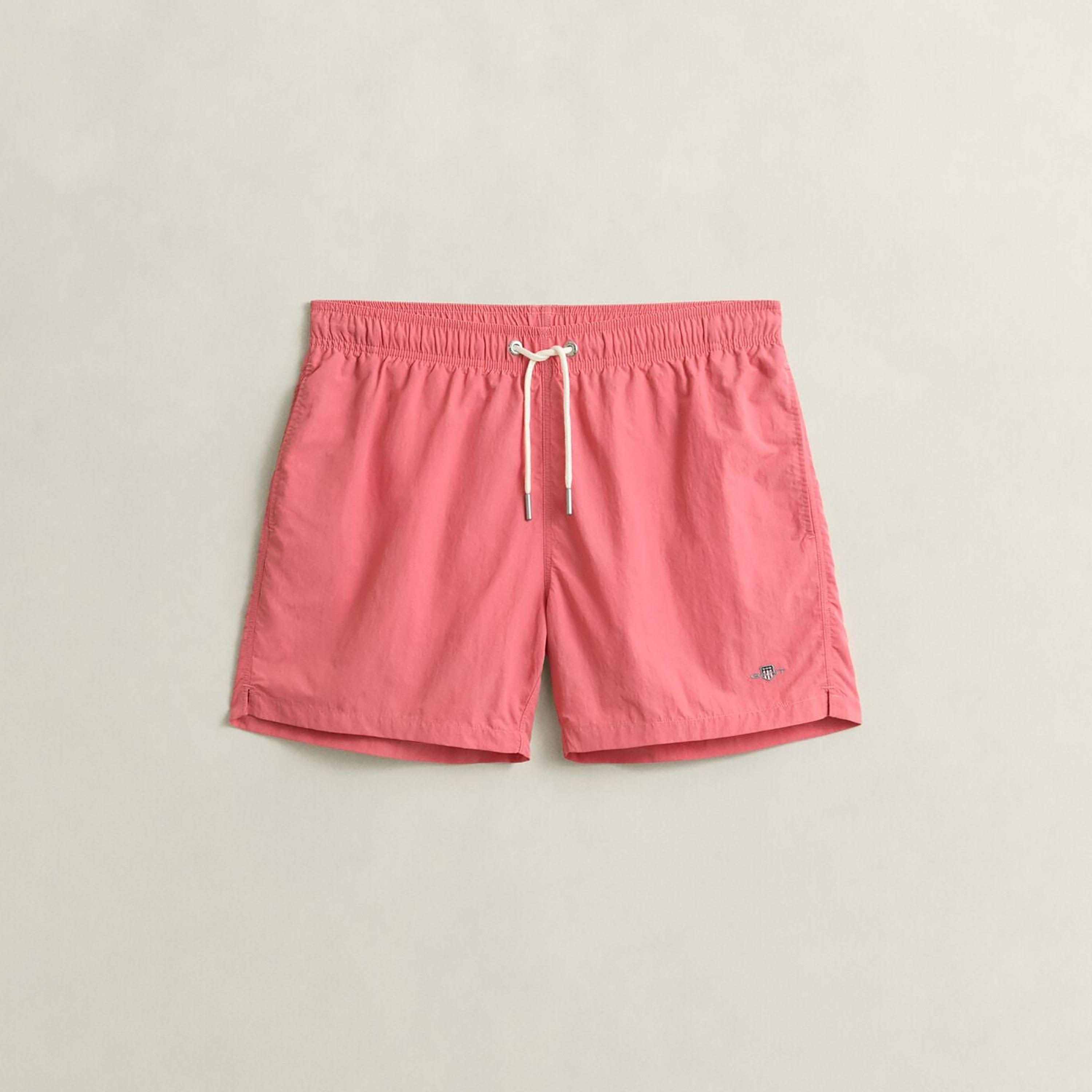 Gant Plain Mid-Rise Drawstring Waist Men's Swim Shorts-sports-gear-swimming-men-image-48