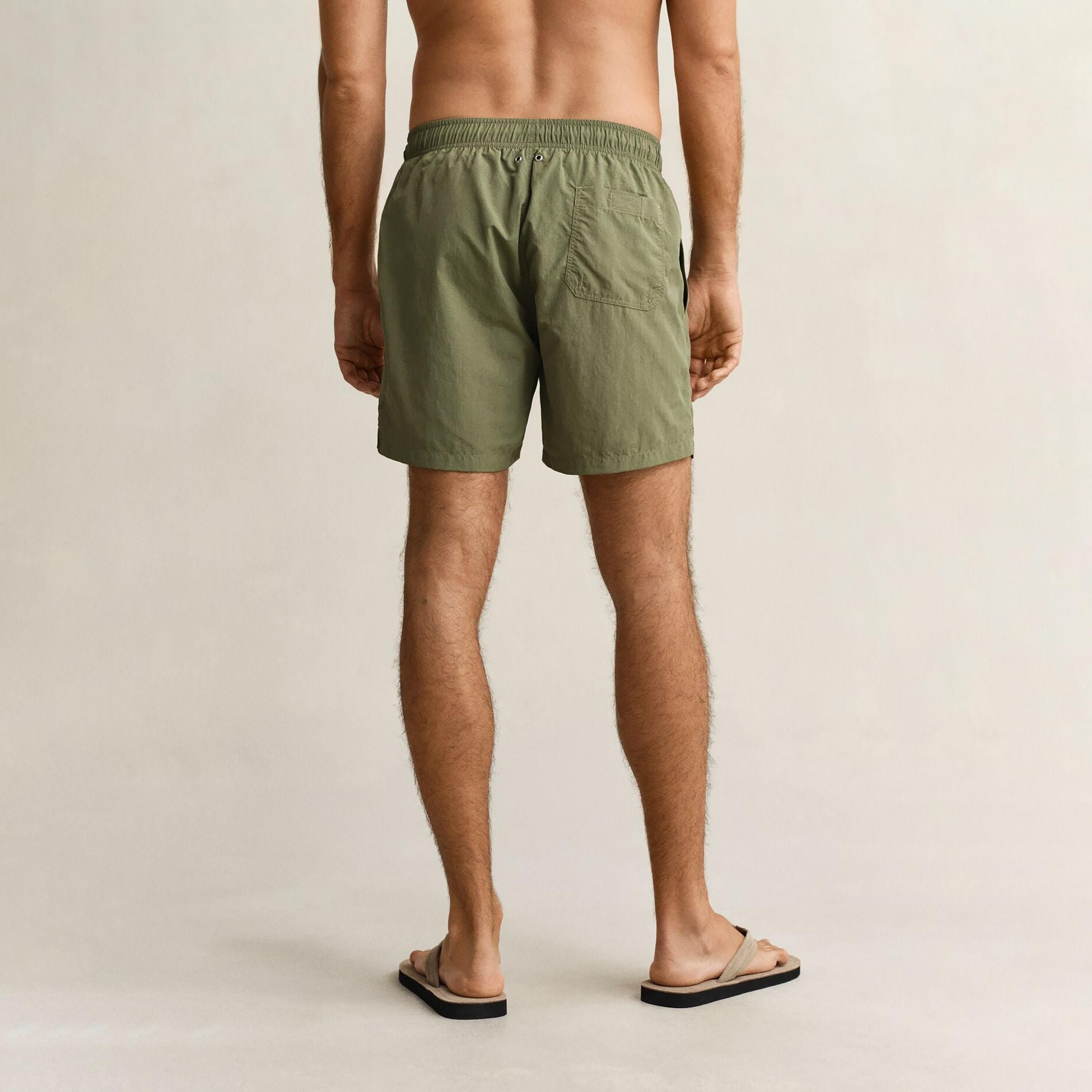 شورت سباحة رجالي سادة بخصر متوسط ورباط "درو سترينج" من جانت-sports-gear-swimming-men-image-5