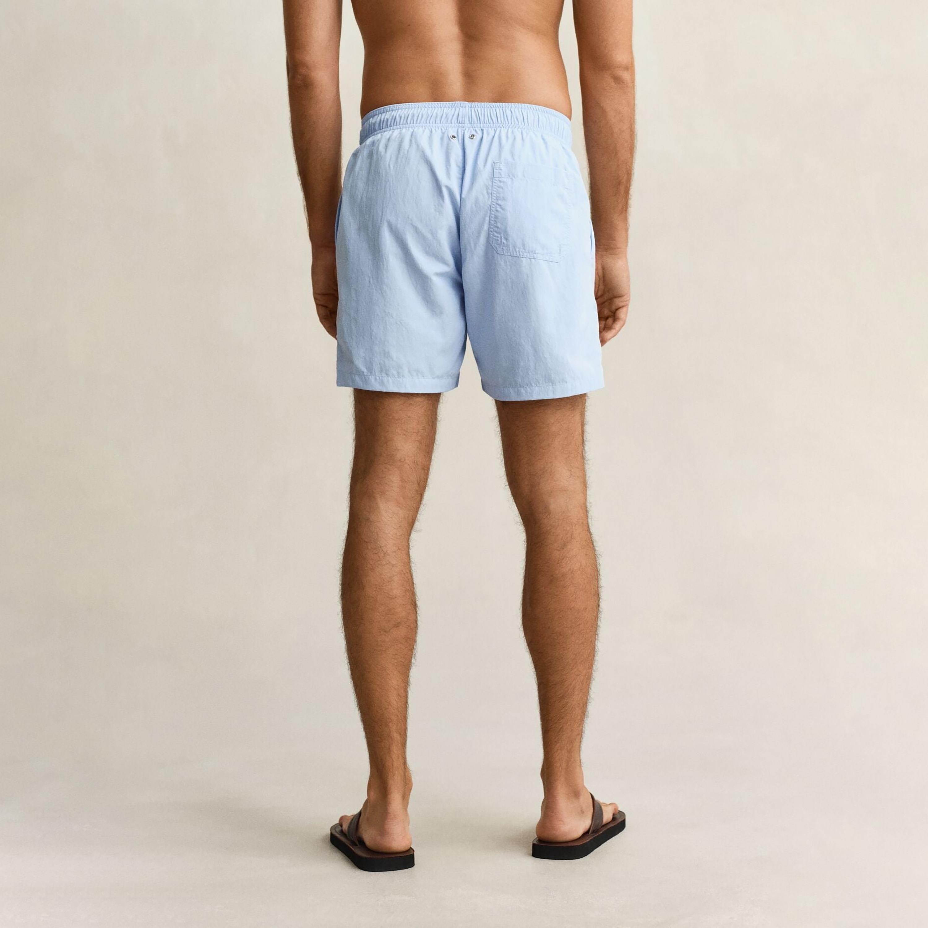 Gant Plain Mid-Rise Drawstring Waist Men's Swim Shorts-sports-gear-swimming-men-image-41