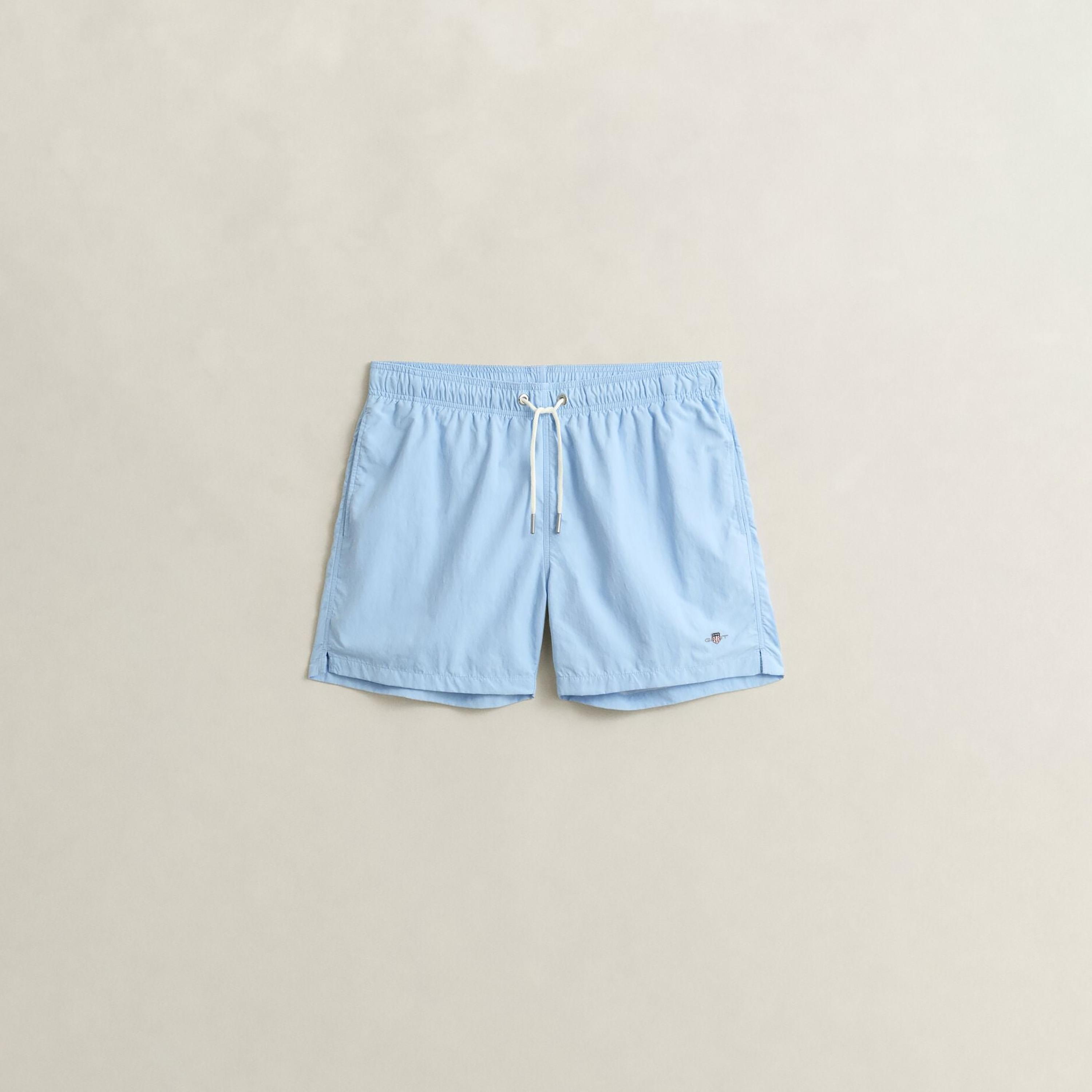 Gant Plain Mid-Rise Drawstring Waist Men's Swim Shorts-sports-gear-swimming-men-image-6