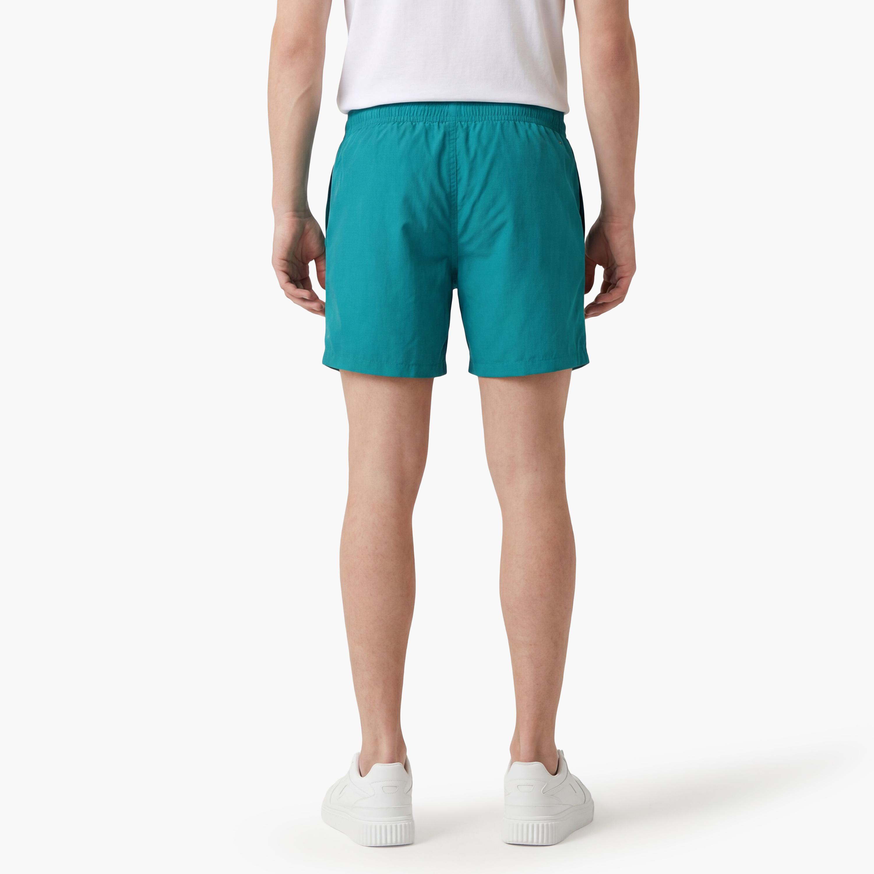 Gant Plain Mid-Rise Drawstring Waist Men's Swim Shorts-sports-gear-swimming-men-image-28