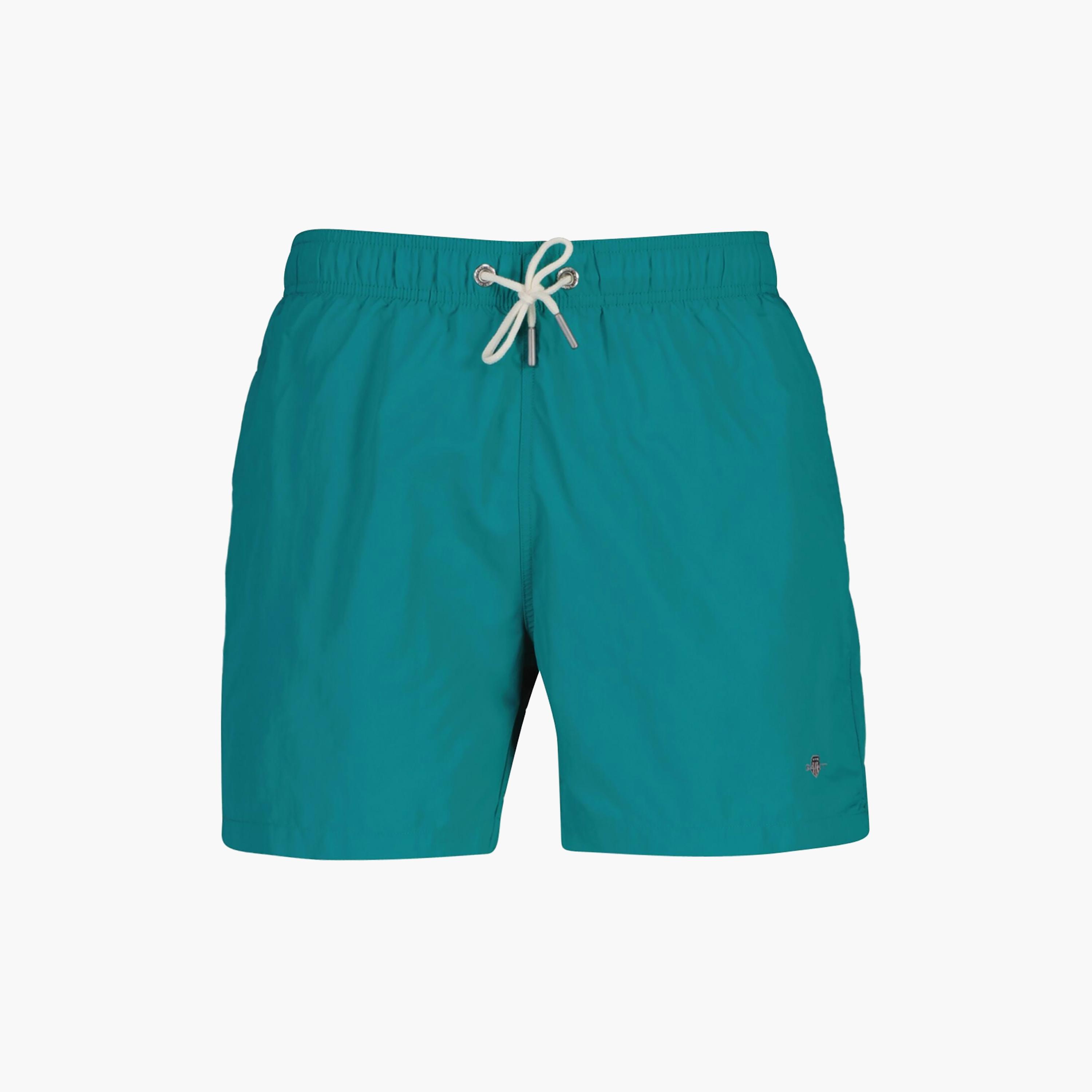 Gant Plain Mid-Rise Drawstring Waist Men's Swim Shorts-sports-gear-swimming-men-image-29