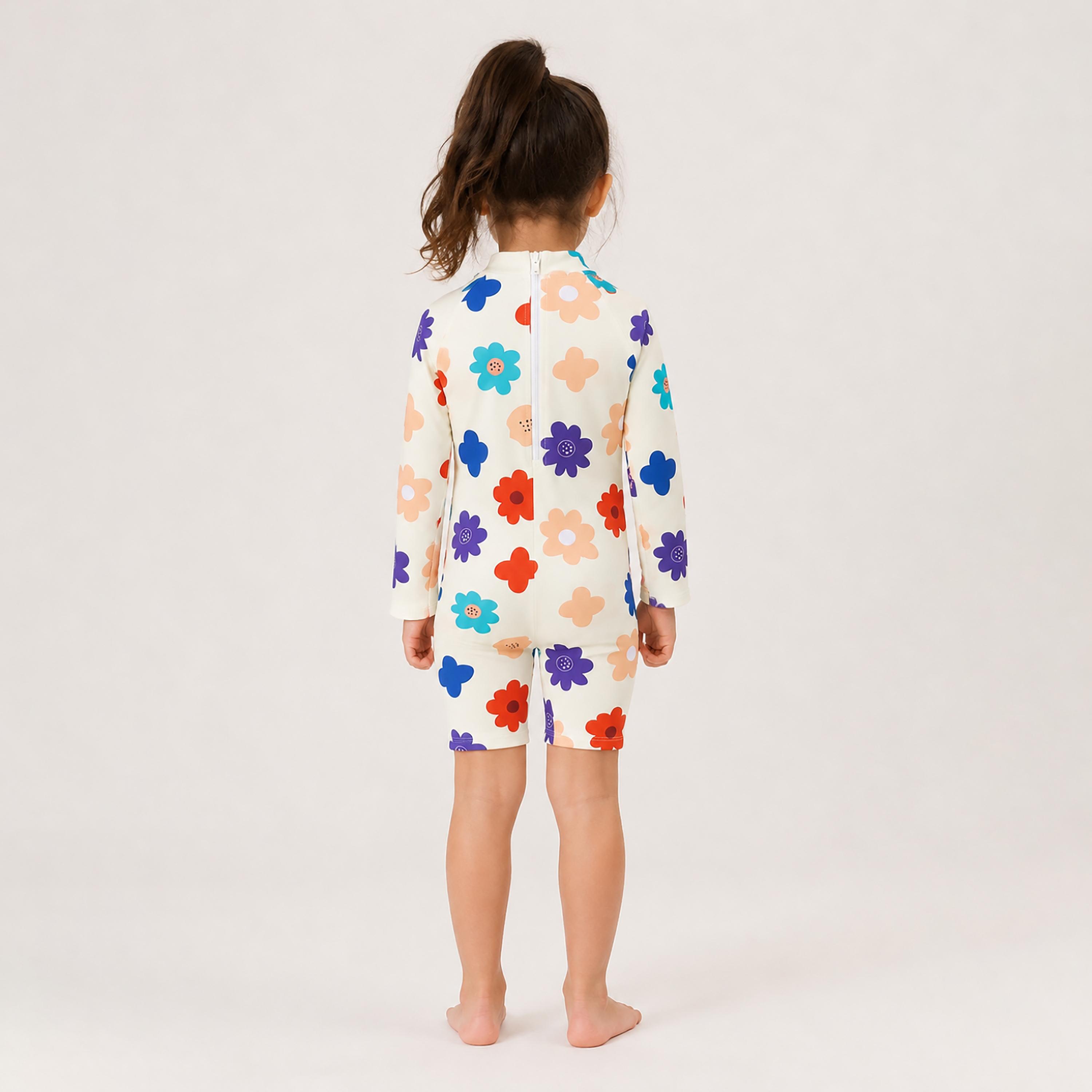 مايوه بأكمام طويلة بطبعة أزهار من بيبيكلو-girls-clothing-swimwear-image-2