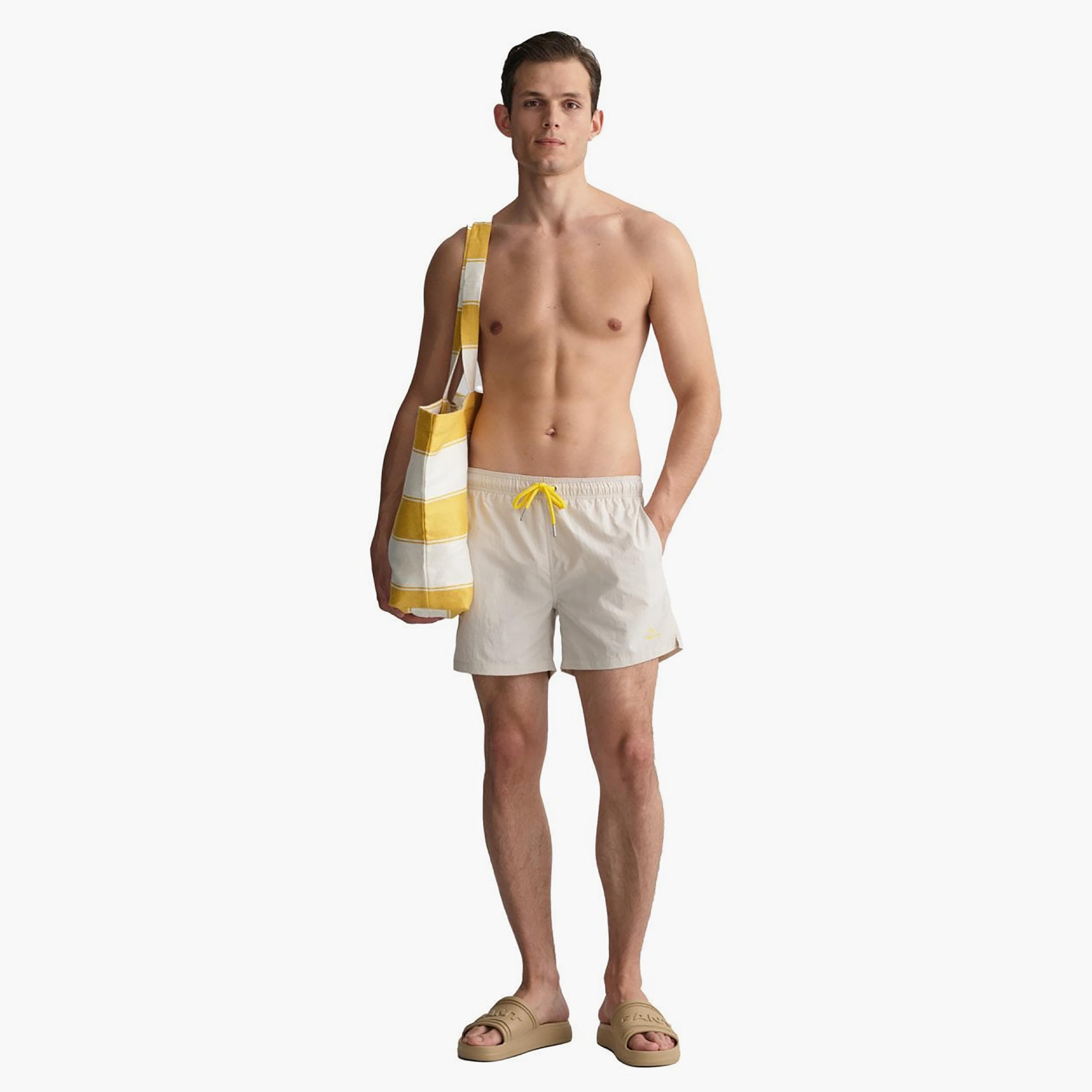 Gant Plain Low-Rise Drawstring Swim Shorts-sports-gear-swimming-men-image-2