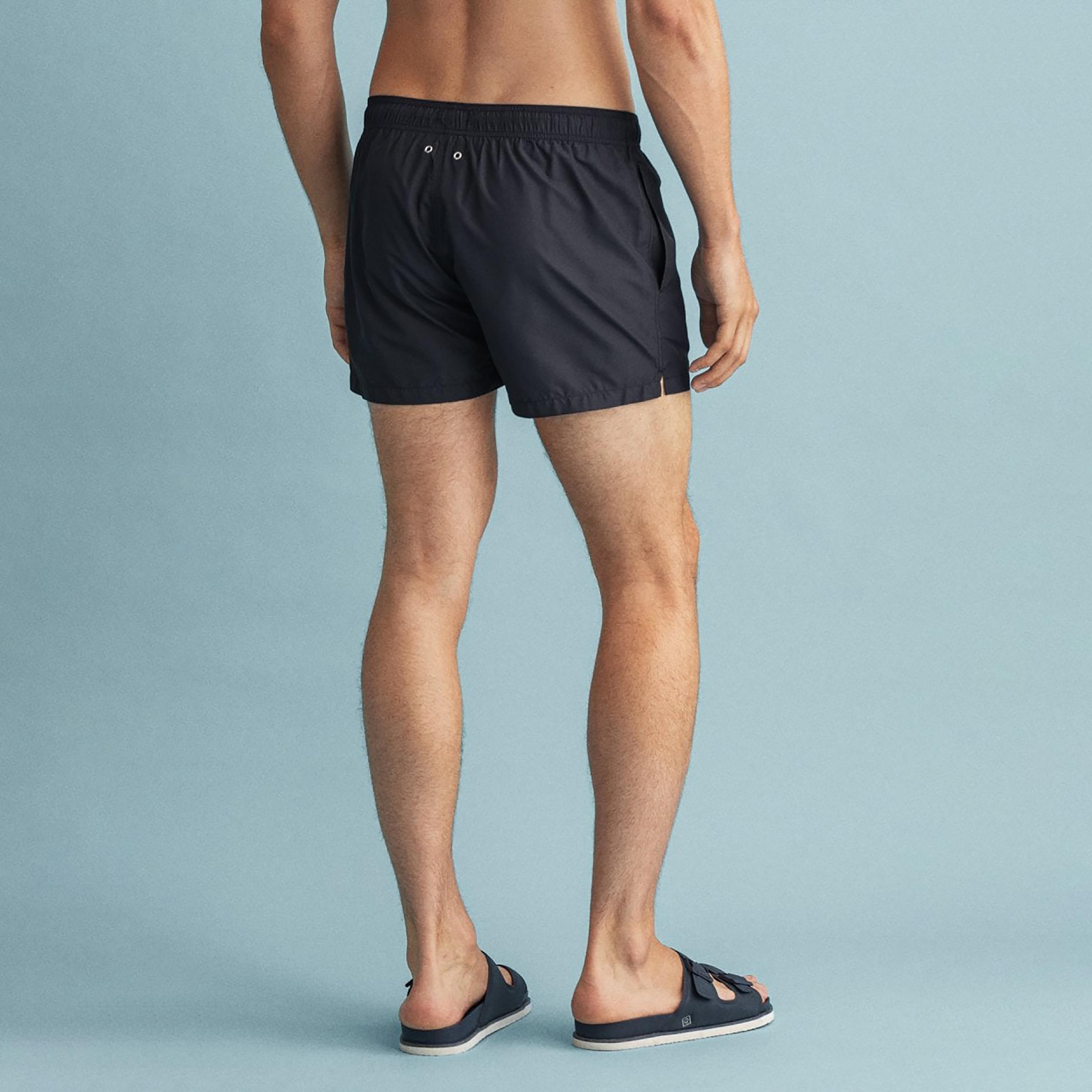 Gant Logo Print Low-Rise Drawstring Swim Shorts-sports-gear-swimming-men-image-4