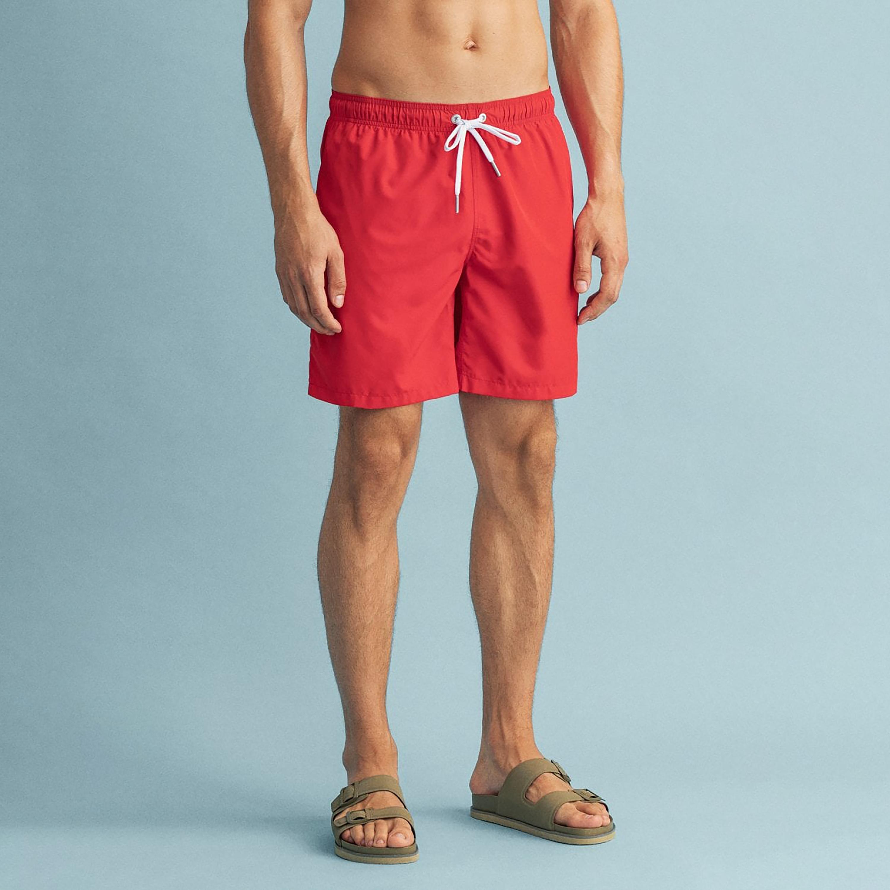 Gant Logo Print Low-Rise Drawstring Swim Shorts-sports-gear-swimming-men-image-1