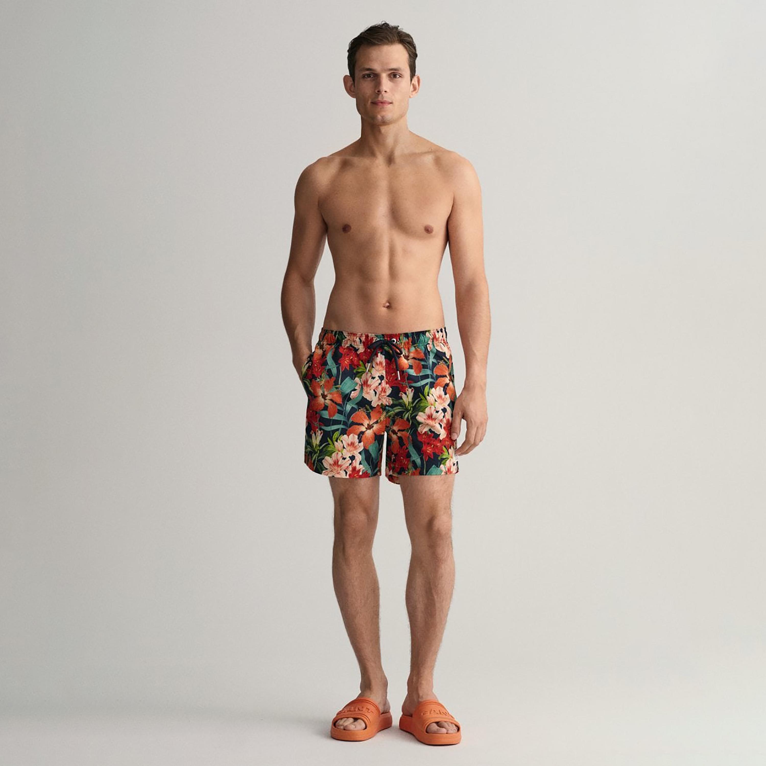 شورت سباحة برباط منخفض الارتفاع مزين بالزهور من جانت-sports-gear-swimming-men-image-2