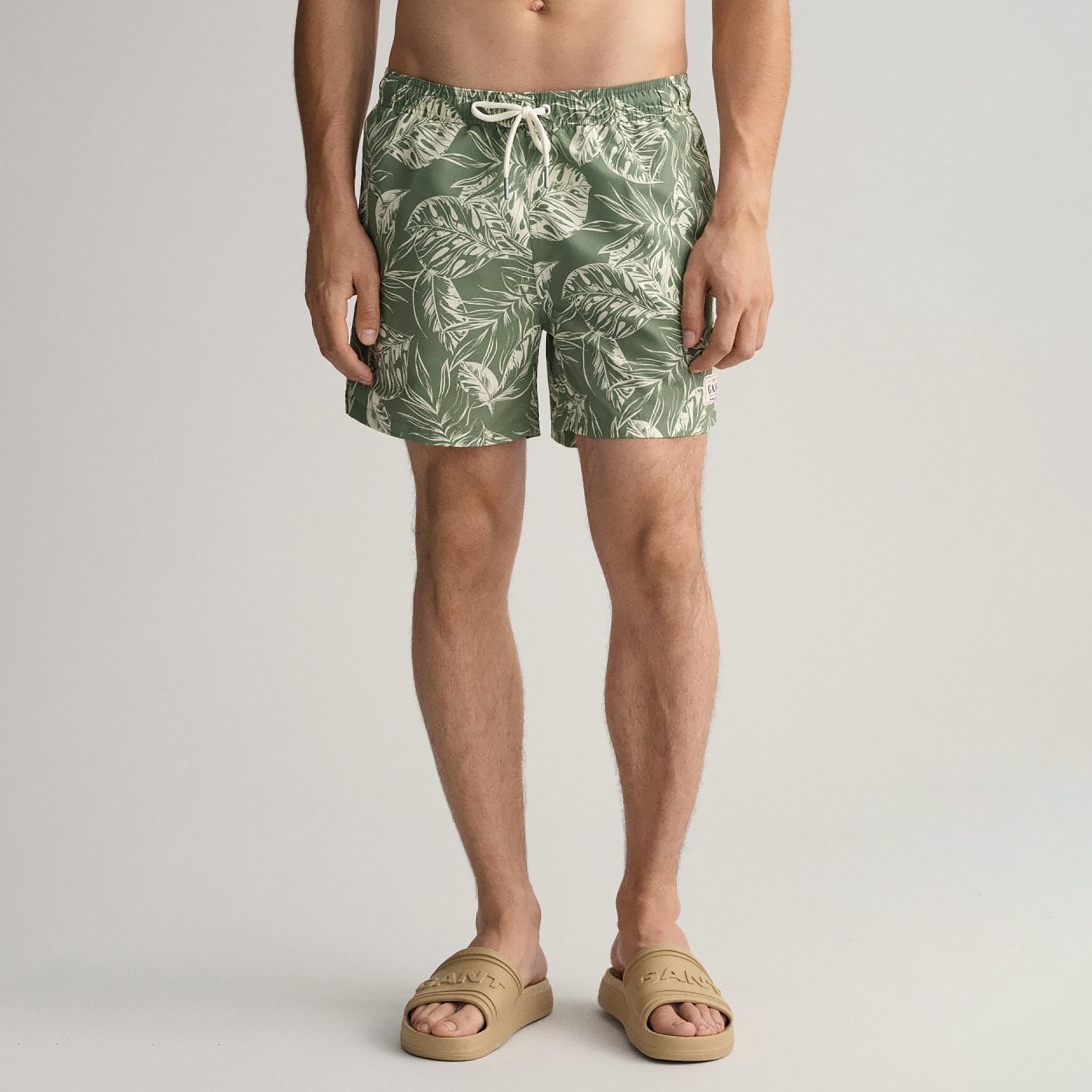 Gant Tropical Print Low-Rise Drawstring Swim Shorts-sports-gear-swimming-men-image-1