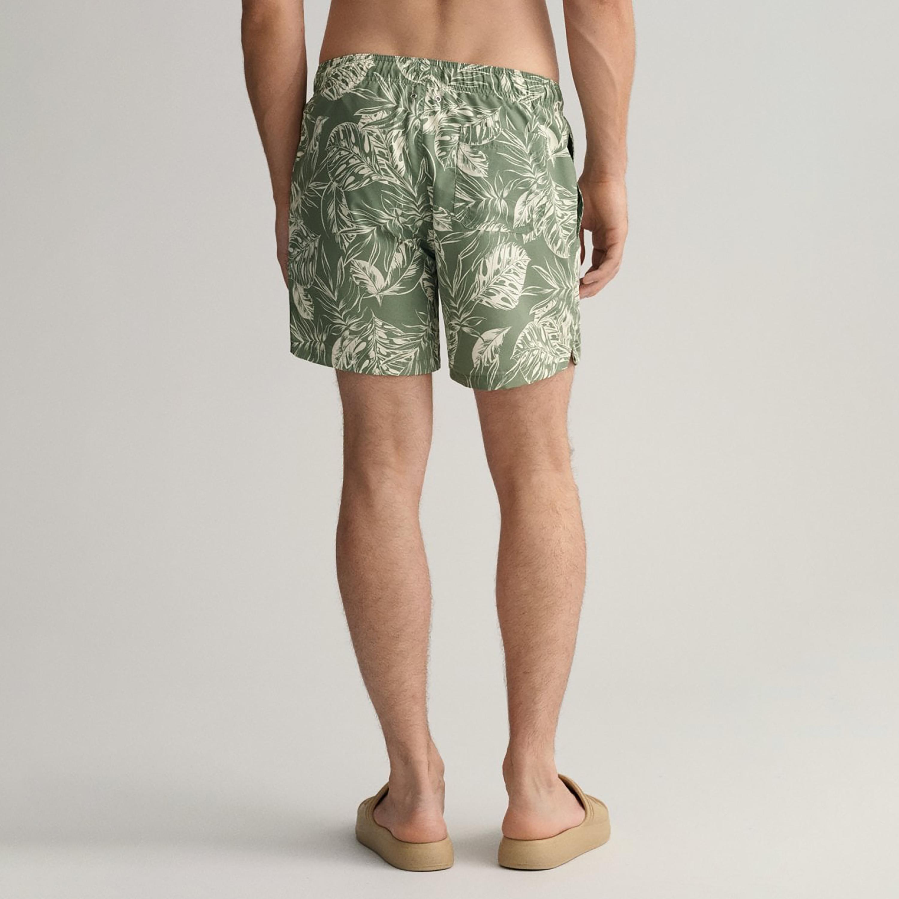 شورت سباحة برباط منخفض الارتفاع وطبعة استوائية من جانت-sports-gear-swimming-men-image-3
