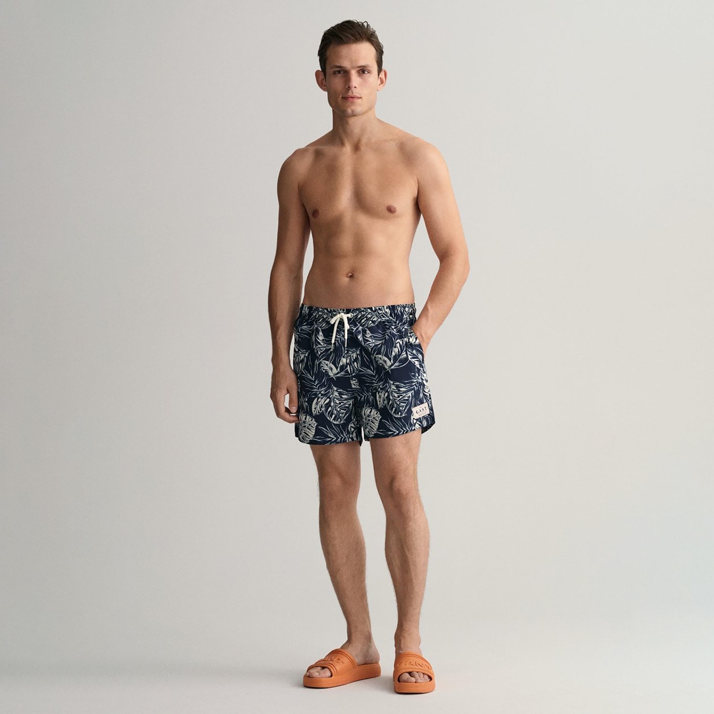 Gant Tropical Print Low-Rise Drawstring Swim Shorts-sports-gear-swimming-men-image-2