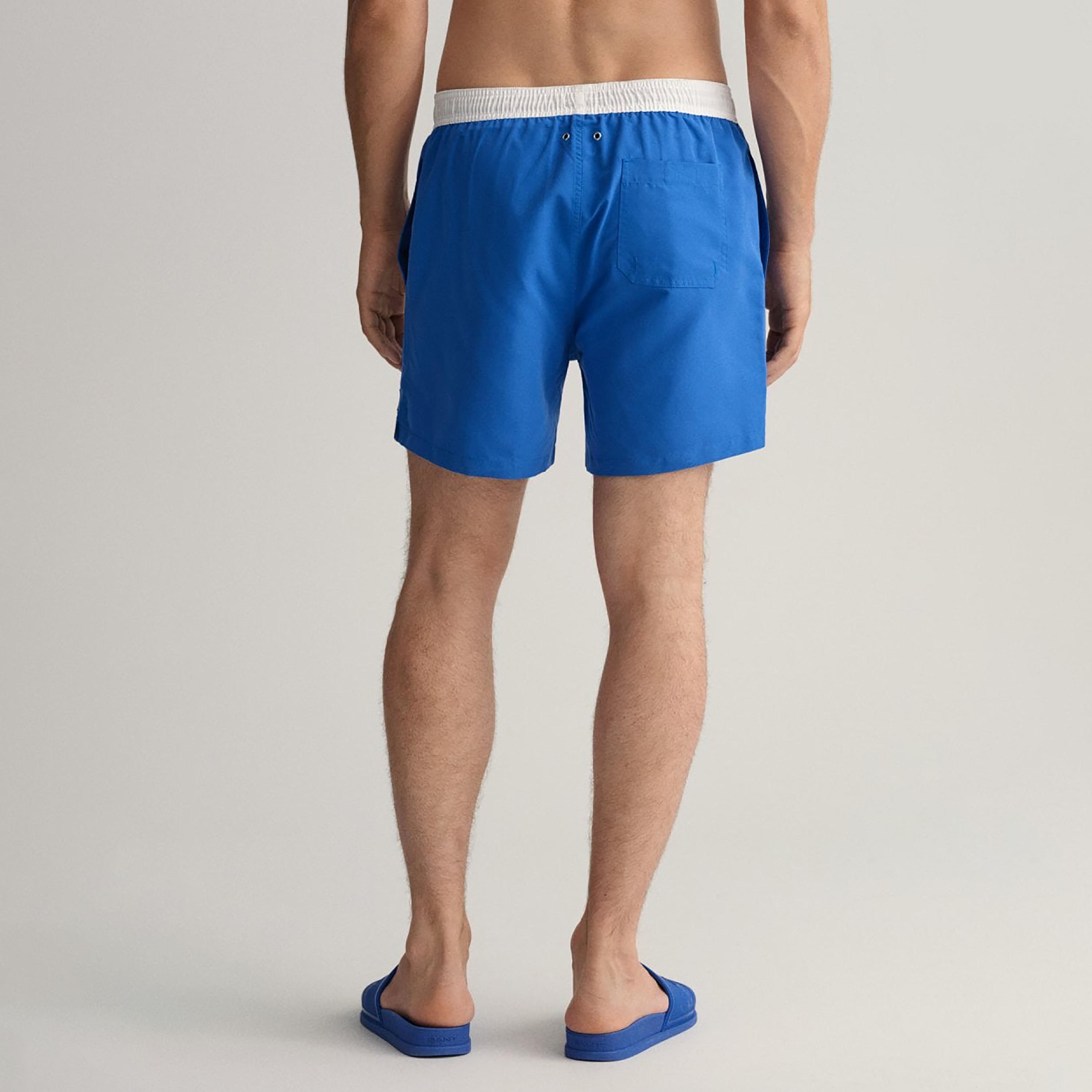 Gant Plain Low-Rise Drawstring Swim Shorts-sports-gear-swimming-men-image-3