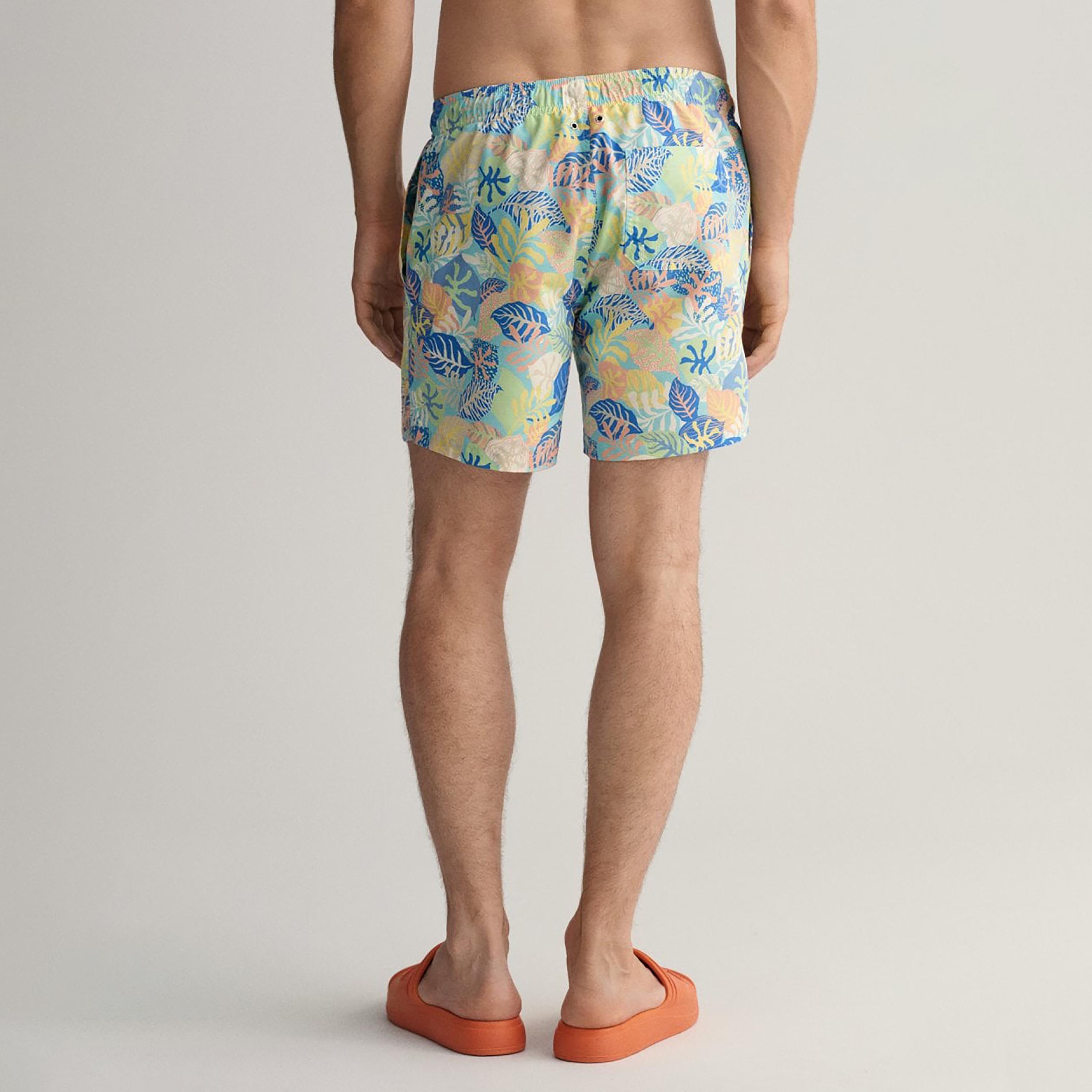 شورت سباحة برباط منخفض الارتفاع وطبعة استوائية من جانت-sports-gear-swimming-men-image-3