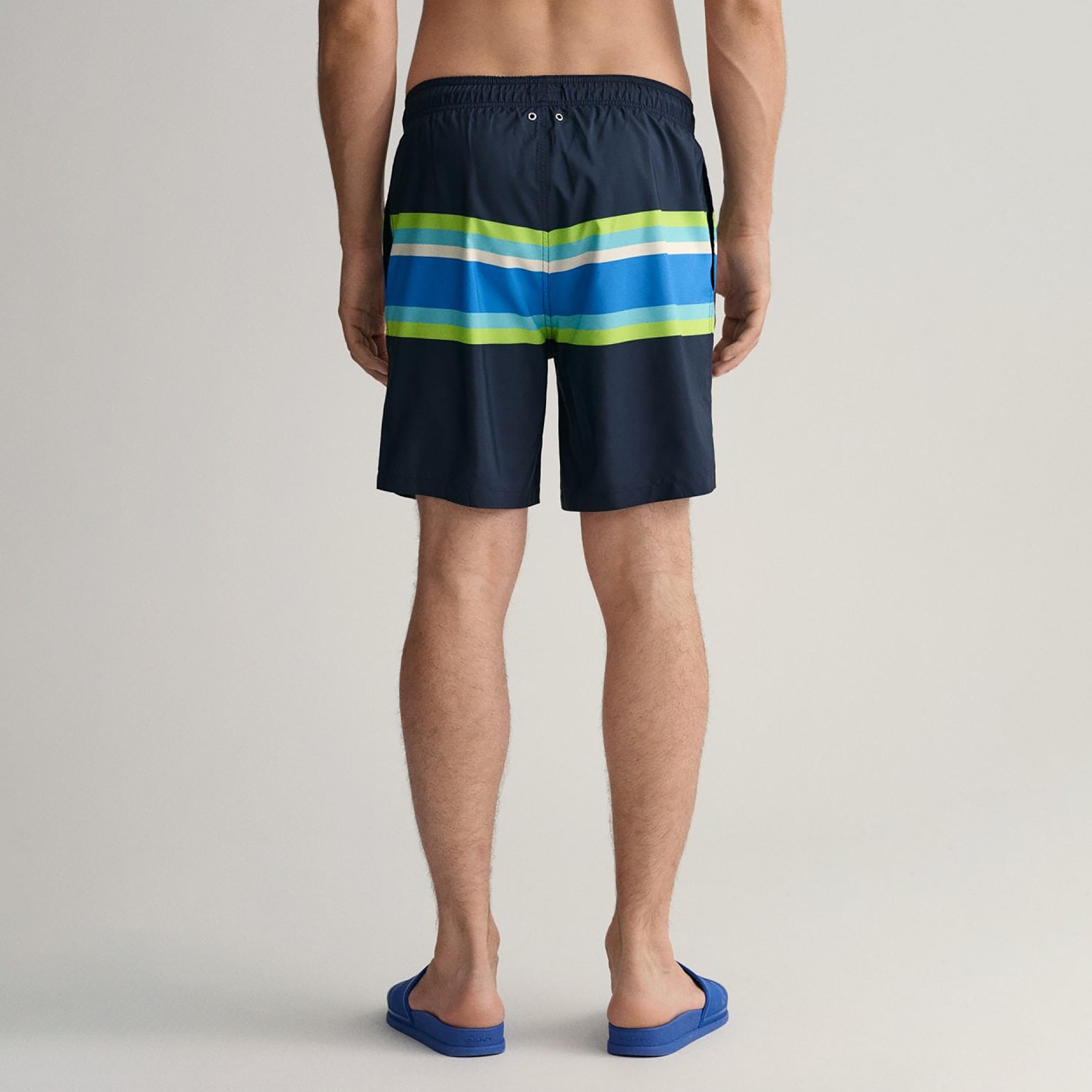 Gant Striped Low-Rise Drawstring Swim Shorts-sports-gear-swimming-men-image-3