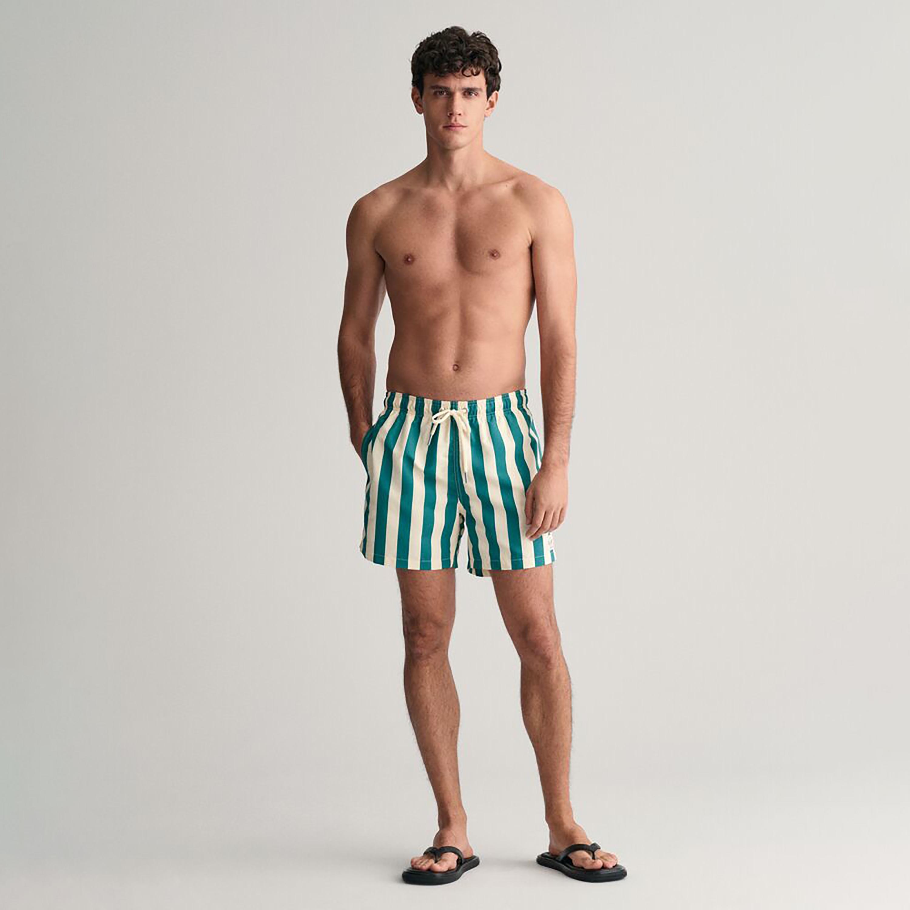 Gant Striped Drawstring Closure Men Shorts-sports-gear-swimming-men-image-2