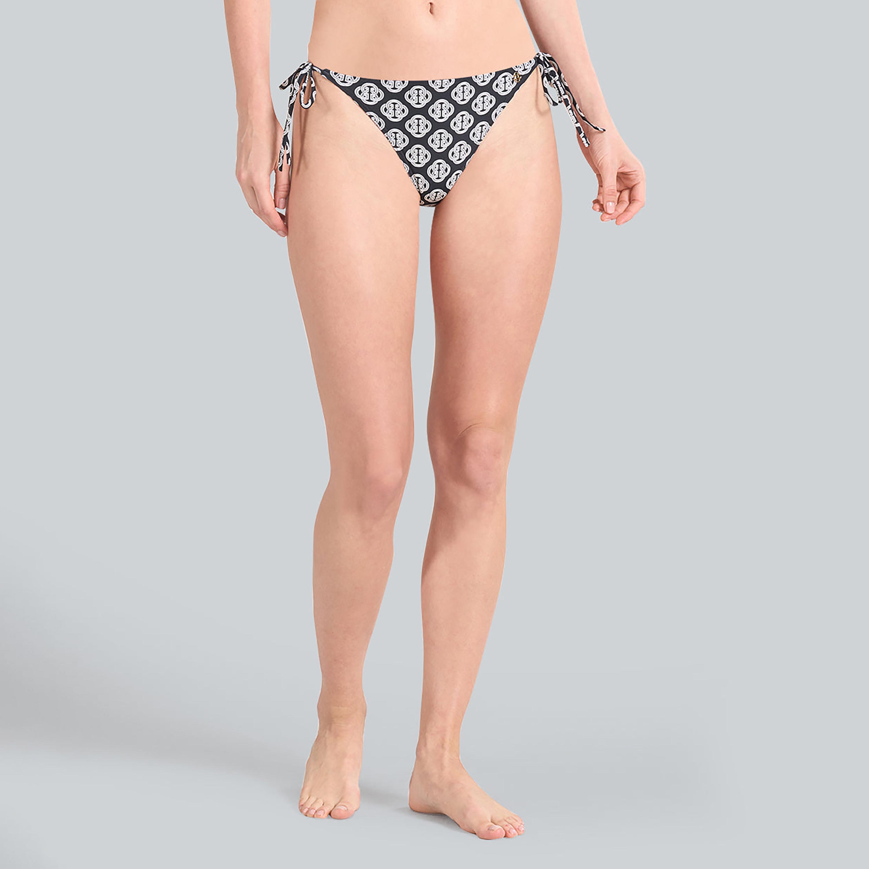 سروال بكيني سفلي نسائي بطبعة مونوغرام وأربطة جانبية من غانت-women-clothing-swimandbeach-bikinis-image-1