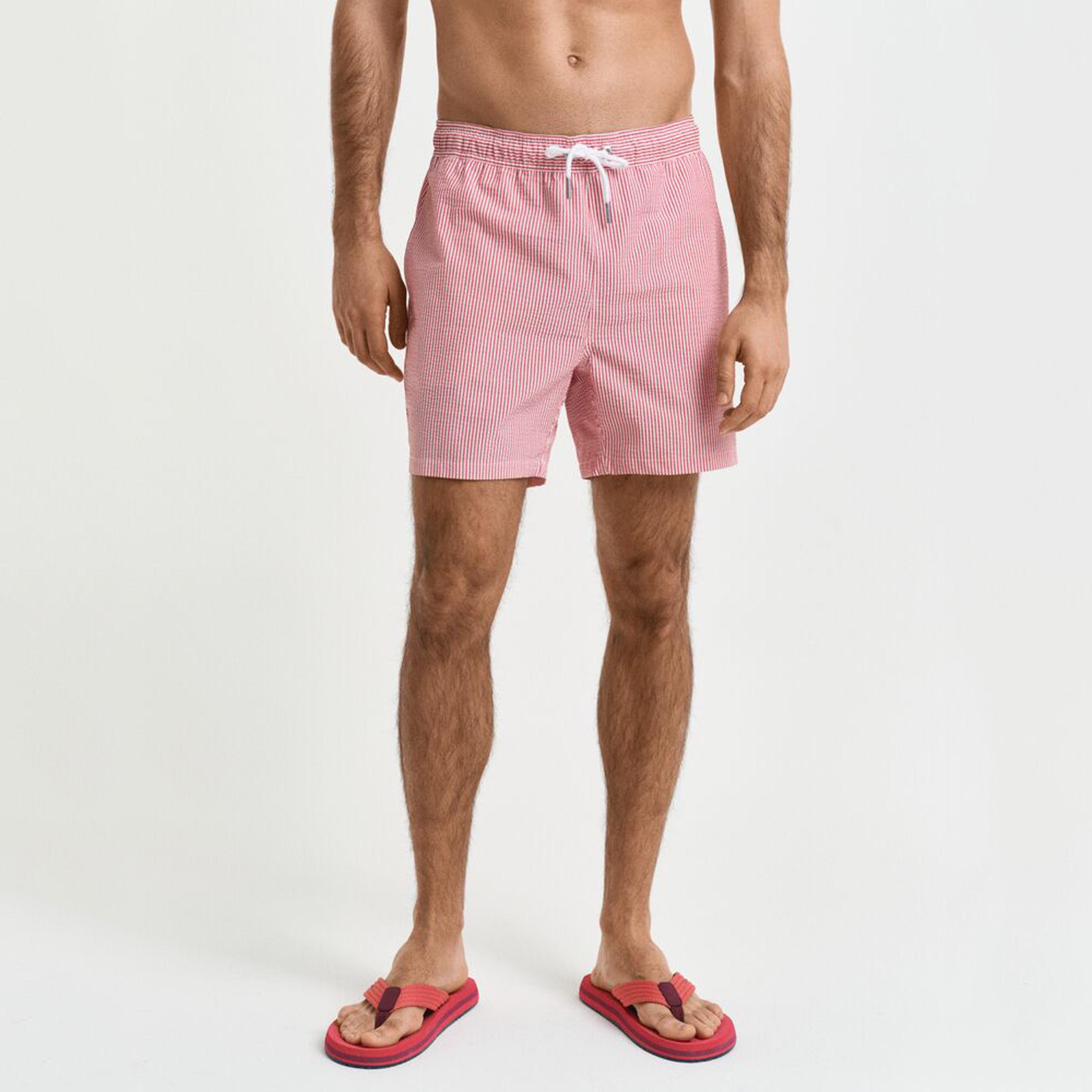Gant Striped Mid-Rise Drawstring Men's Swim Shorts-sports-gear-swimming-men-image-1