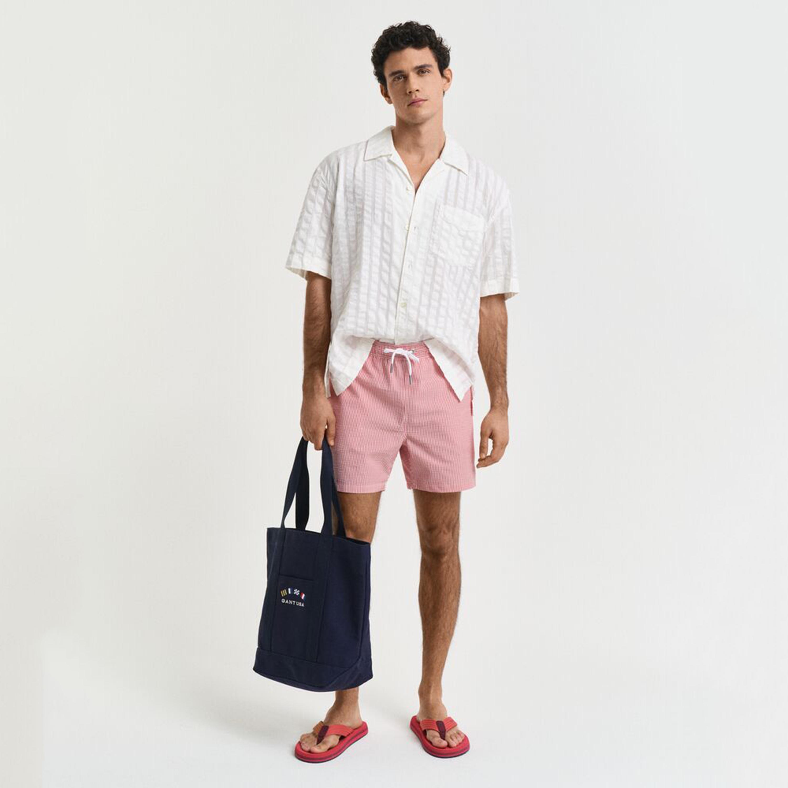 Gant Striped Mid-Rise Drawstring Men's Swim Shorts-sports-gear-swimming-men-image-2