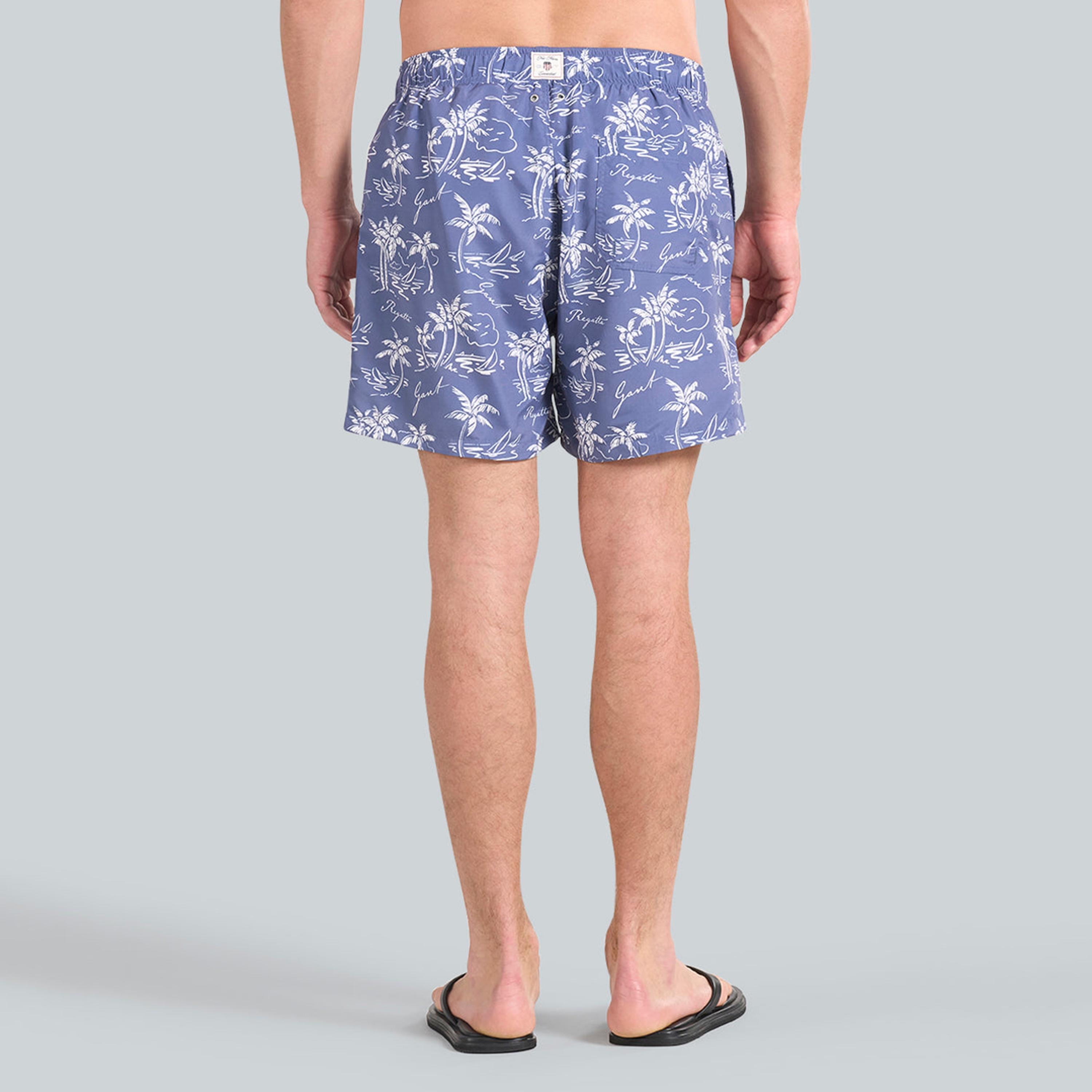 Gant Tropical Print Mid-Rise Drawstring Men's Swim Shorts-sports-gear-swimming-men-image-4