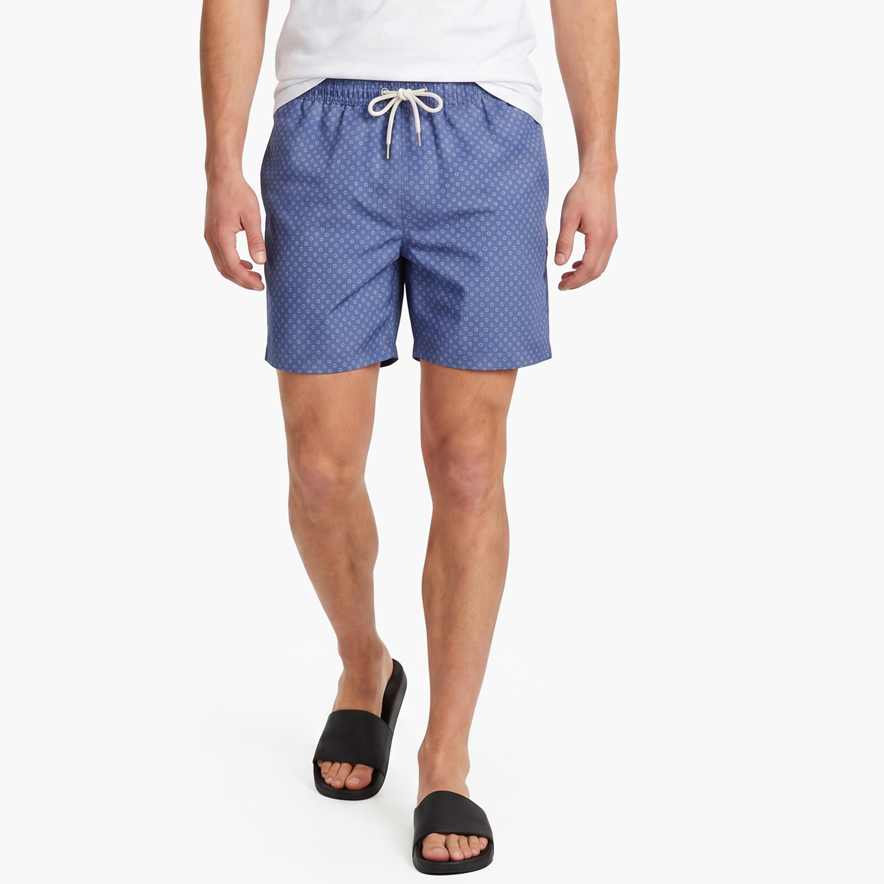 Gant Mini Geometric Printed Drawstring Men's Swim Shorts-men-clothing-swimandbeach-shorts-image-1