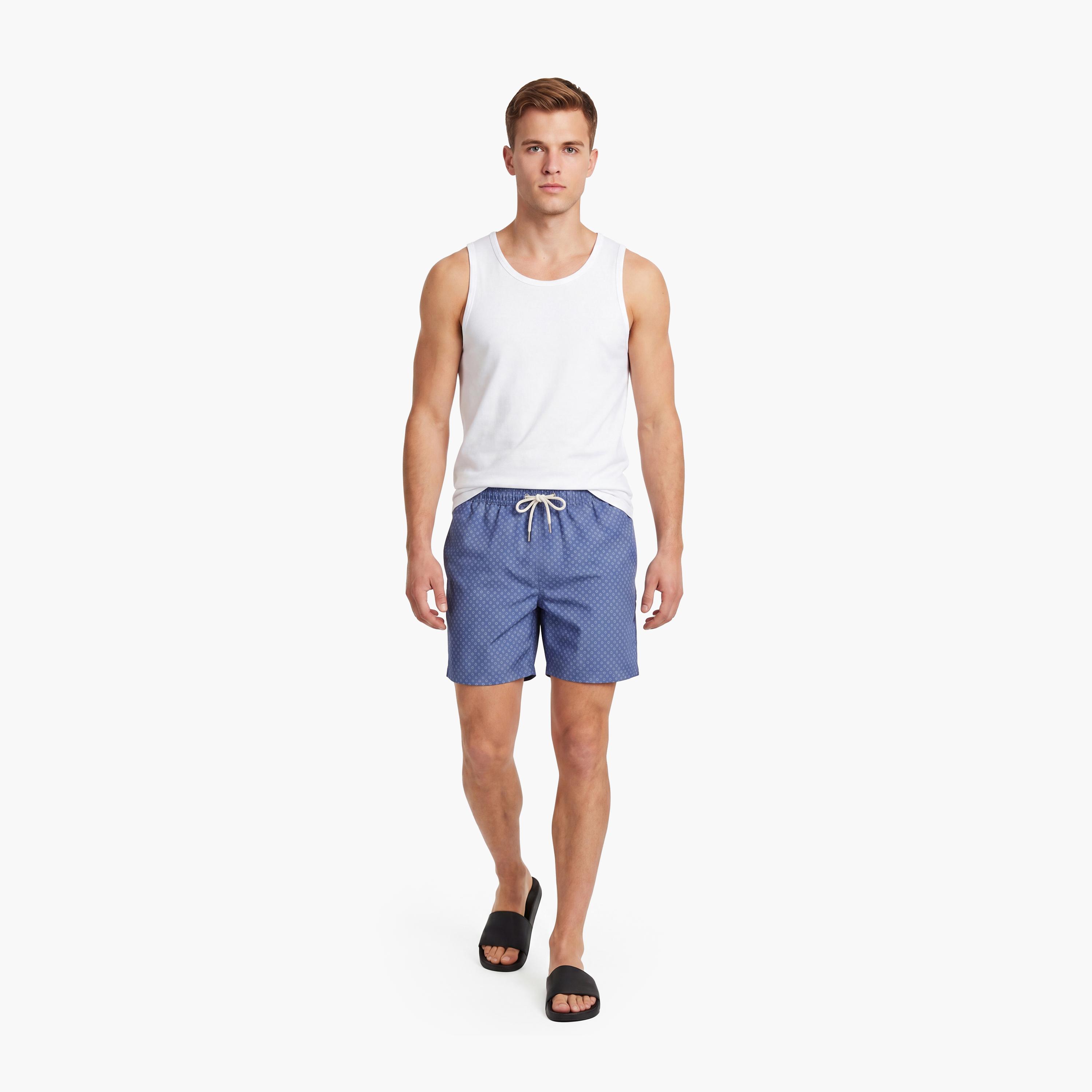 Gant Mini Geometric Printed Drawstring Men's Swim Shorts-men-clothing-swimandbeach-shorts-image-2