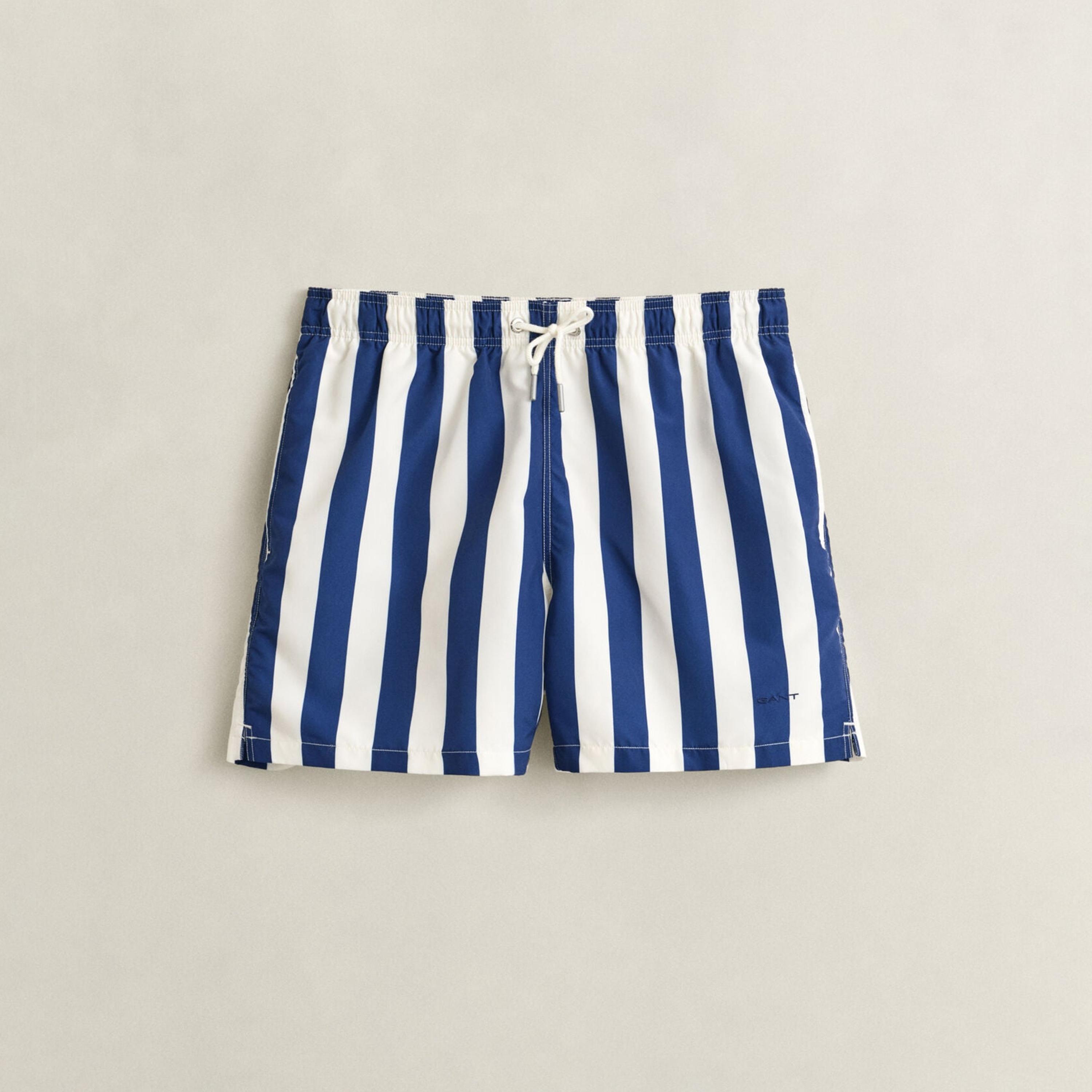 Gant Striped Low Rise Drawstring Men's Swim Shorts-men-clothing-swimandbeach-shorts-image-4