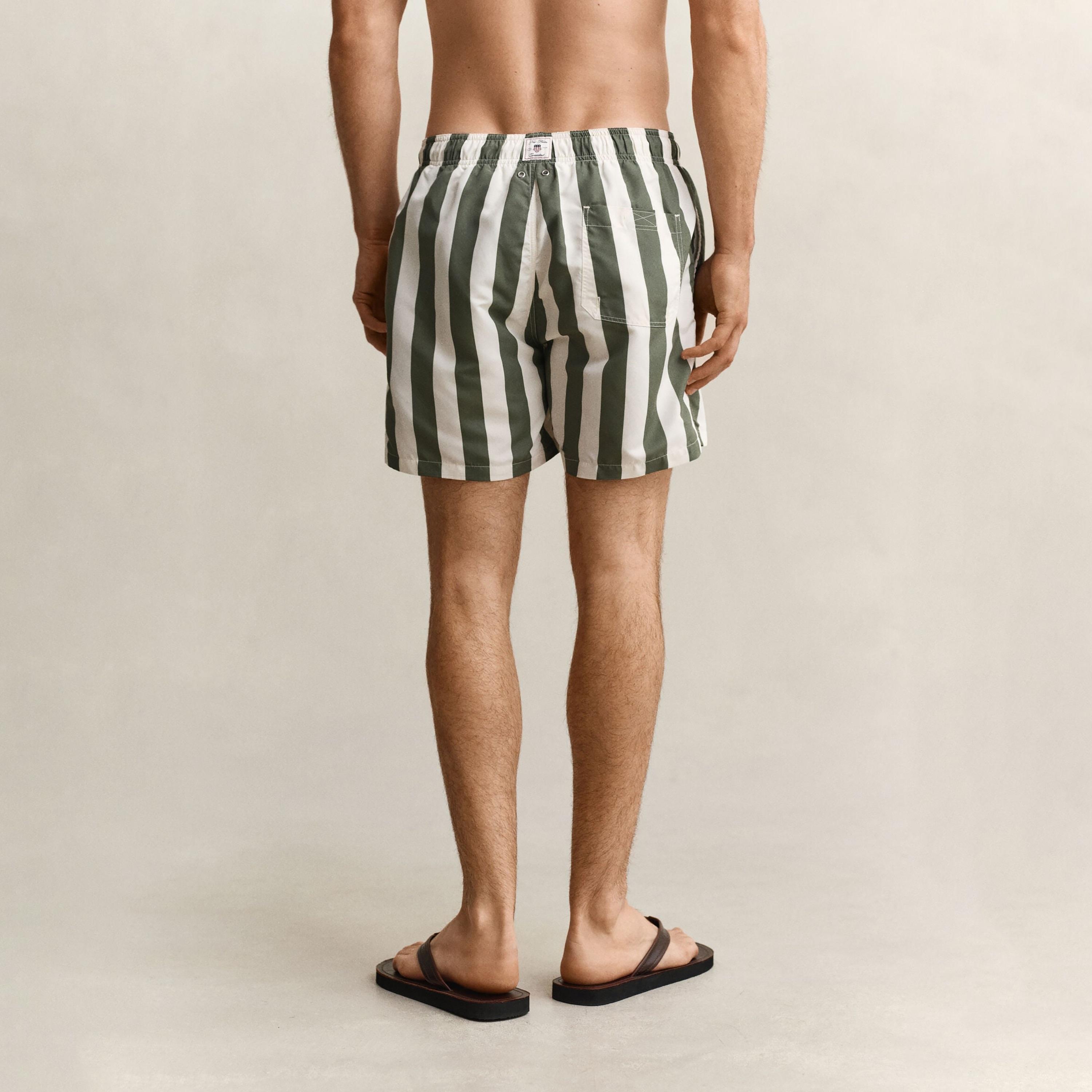 Gant Striped Low Rise Drawstring Men's Swim Shorts-men-clothing-swimandbeach-shorts-image-3