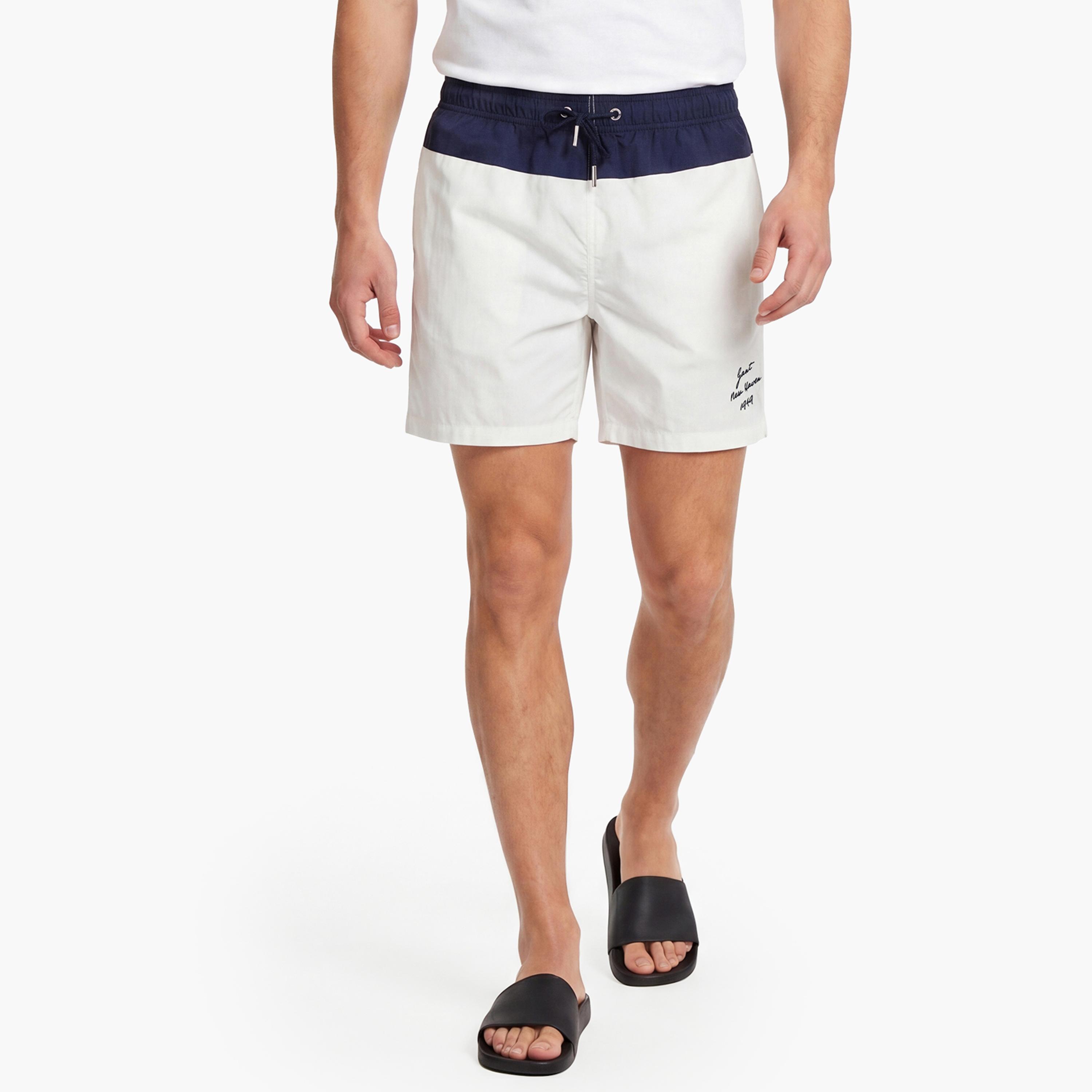 Gant Colour Blocked Drawstring Men's Swim Shorts-men-clothing-swimandbeach-shorts-image-1