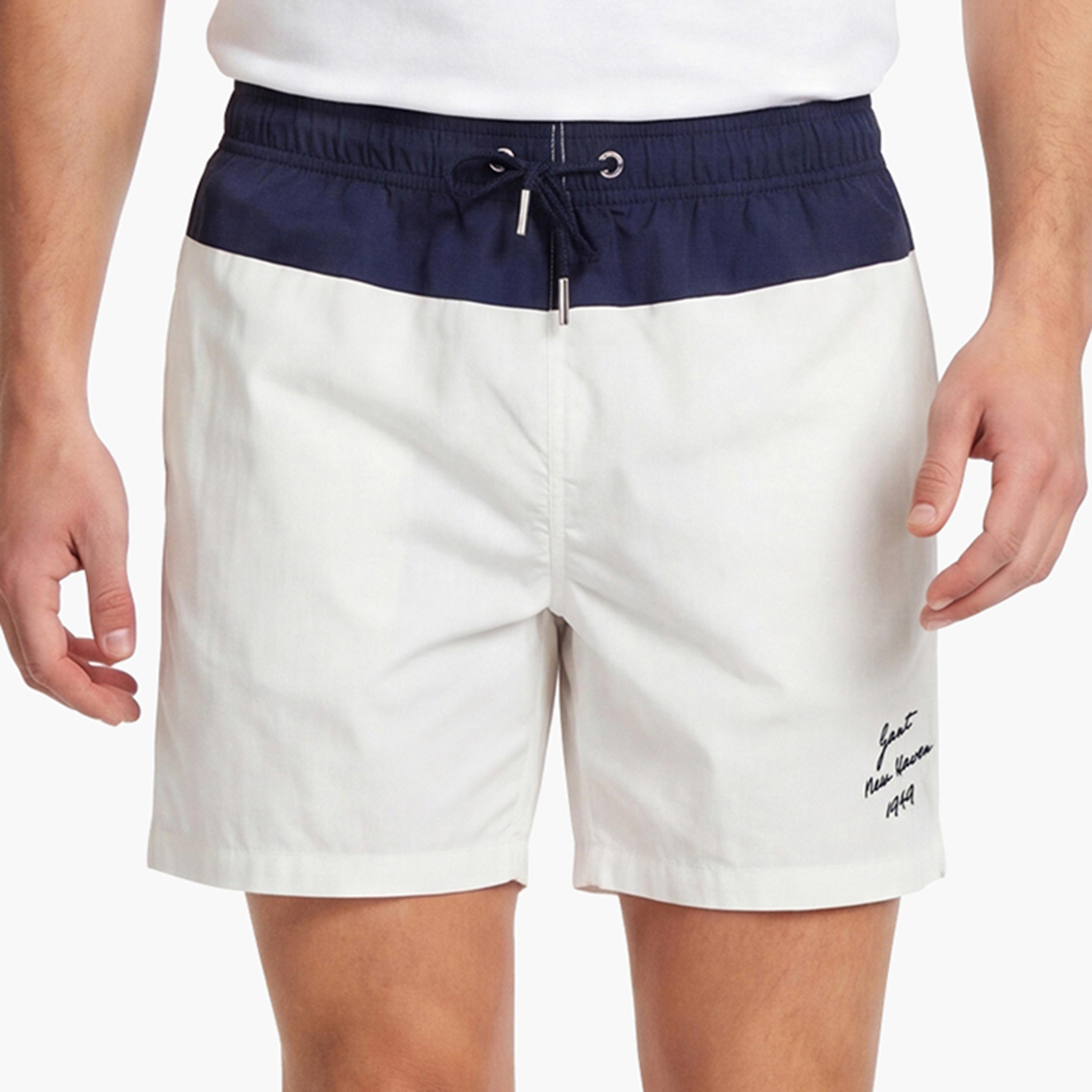 Gant Colour Blocked Drawstring Men's Swim Shorts-men-clothing-swimandbeach-shorts-image-3