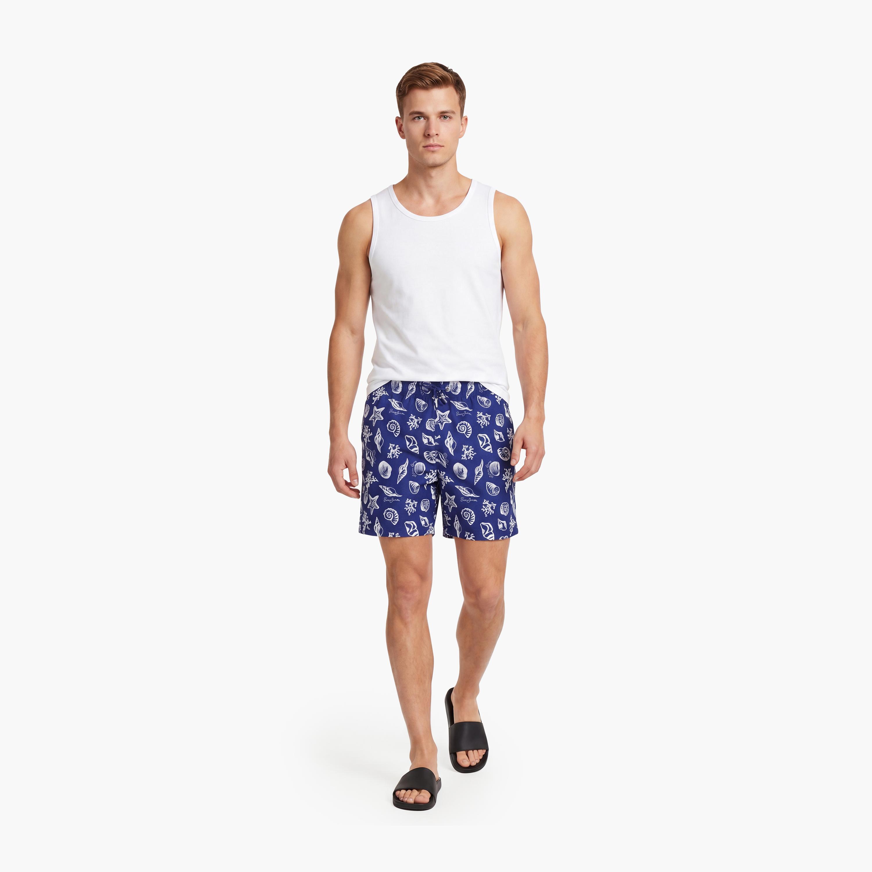 Gant Seashell Printed Drawstring Men's Swim Shorts-men-clothing-swimandbeach-shorts-image-2
