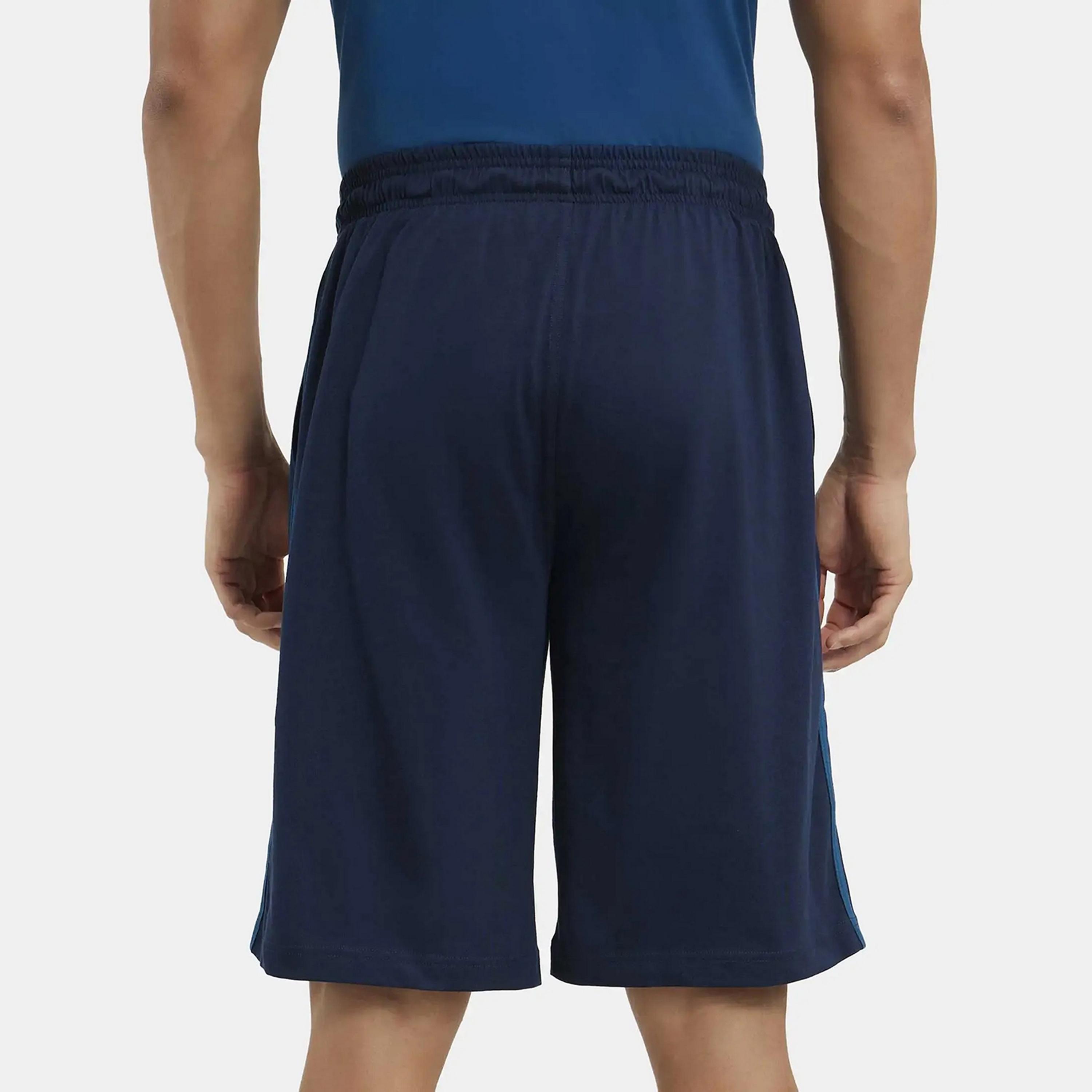 Jockey Plain Mid-Rise Drawstring & Elasticated Men's Shorts-men-clothing-bottoms-shorts-image-4