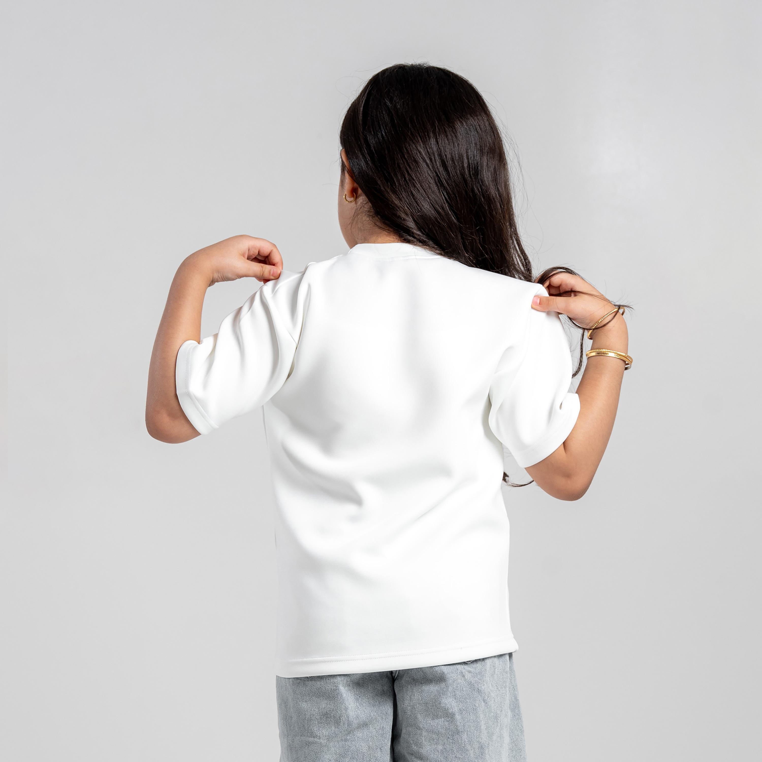 تيشيرت جرافيك اليوم الوطني بأكمام قصيرة ورقبة مستديرة من سانفن-girls-clothing-tshirts-image-4