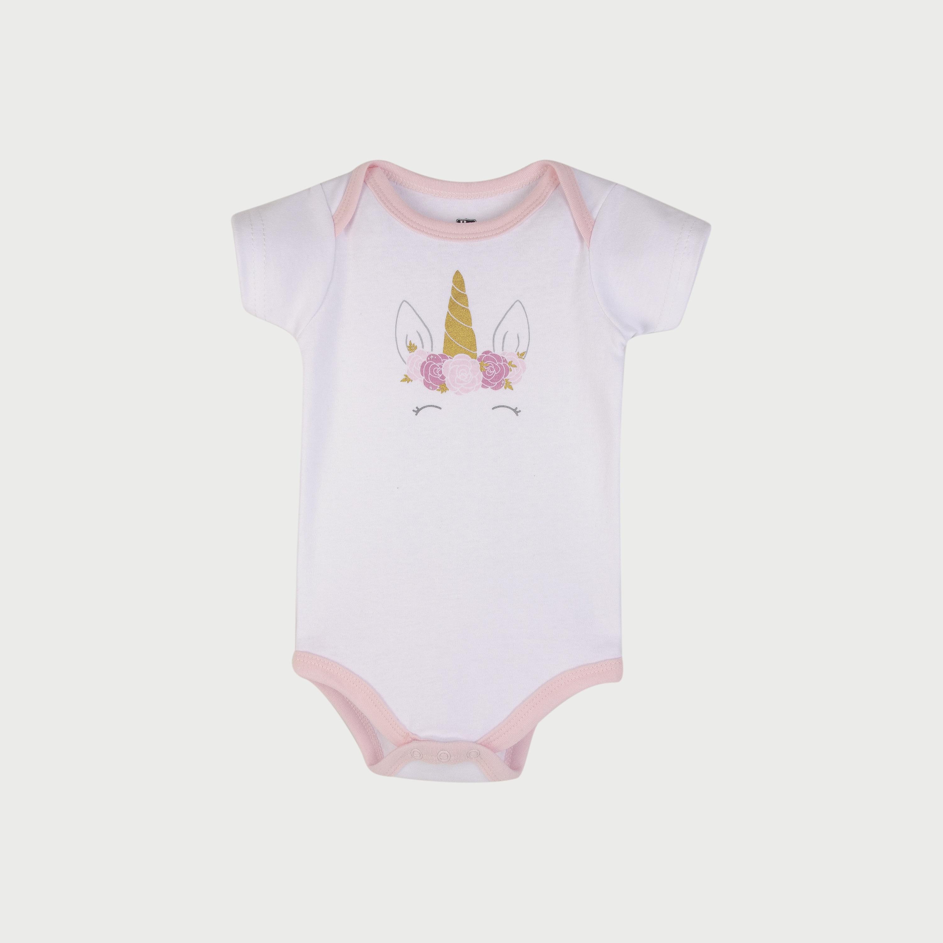 Hudson Baby Layette Set 3-Piece Unicorn-baby-girls-clothing-nightwear-sleepsuits-image-3