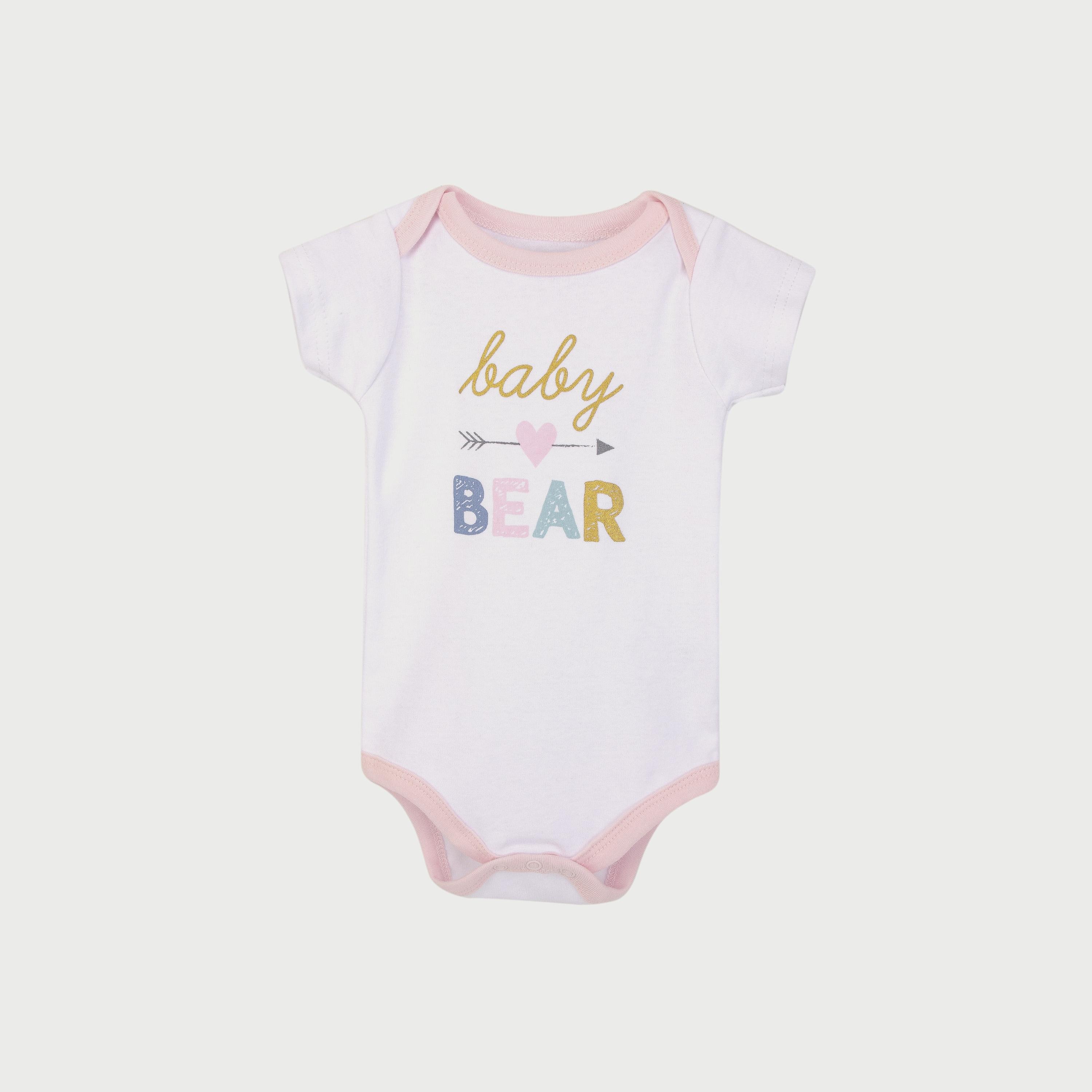 Hudson Baby Layette Set 3-Piece, Pink Lattice-baby-girls-clothing-nightwear-sleepsuits-image-3