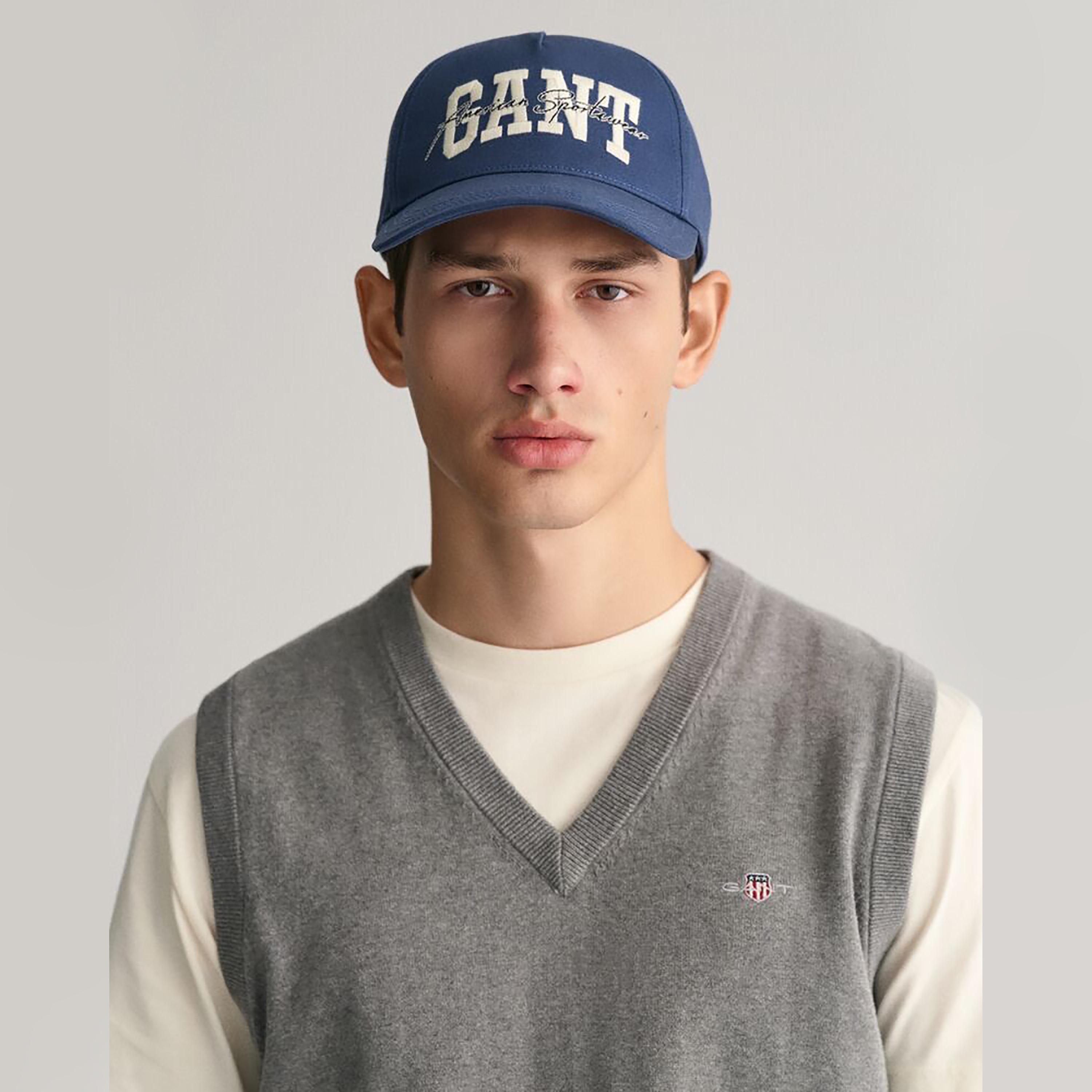 قبعة بيسبول قطنية بشعار غانت | 9900224-غان-men-caps-image-3