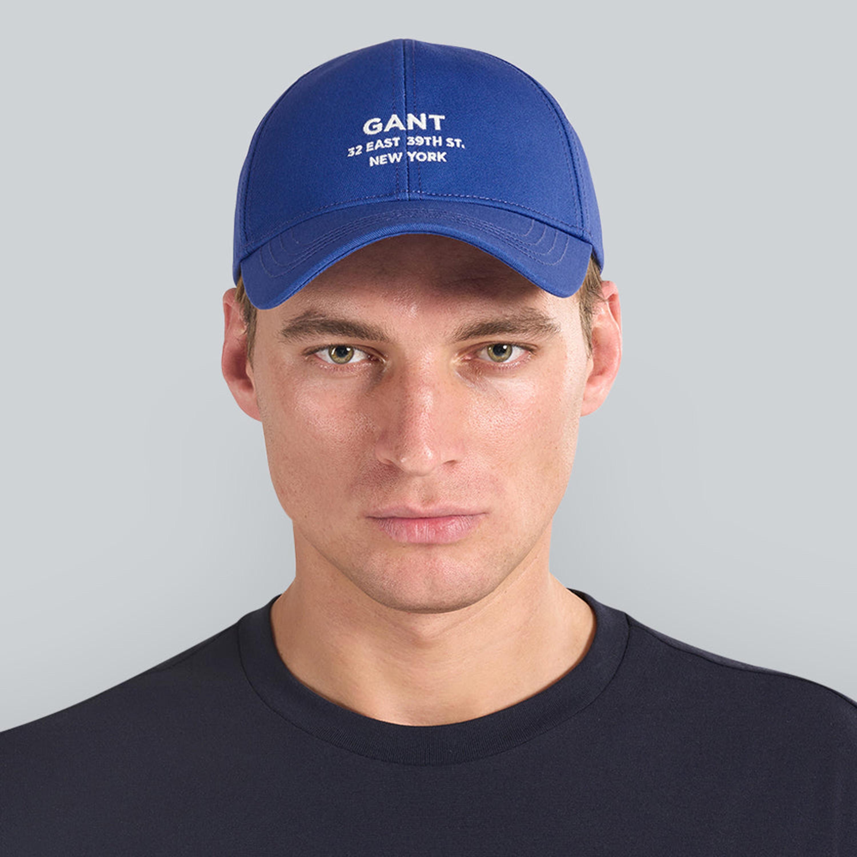 كاب بيسبول رجالي من القطن بطبعة اسم العلامة التجارية من غانت | 9900266-men-caps-image-1