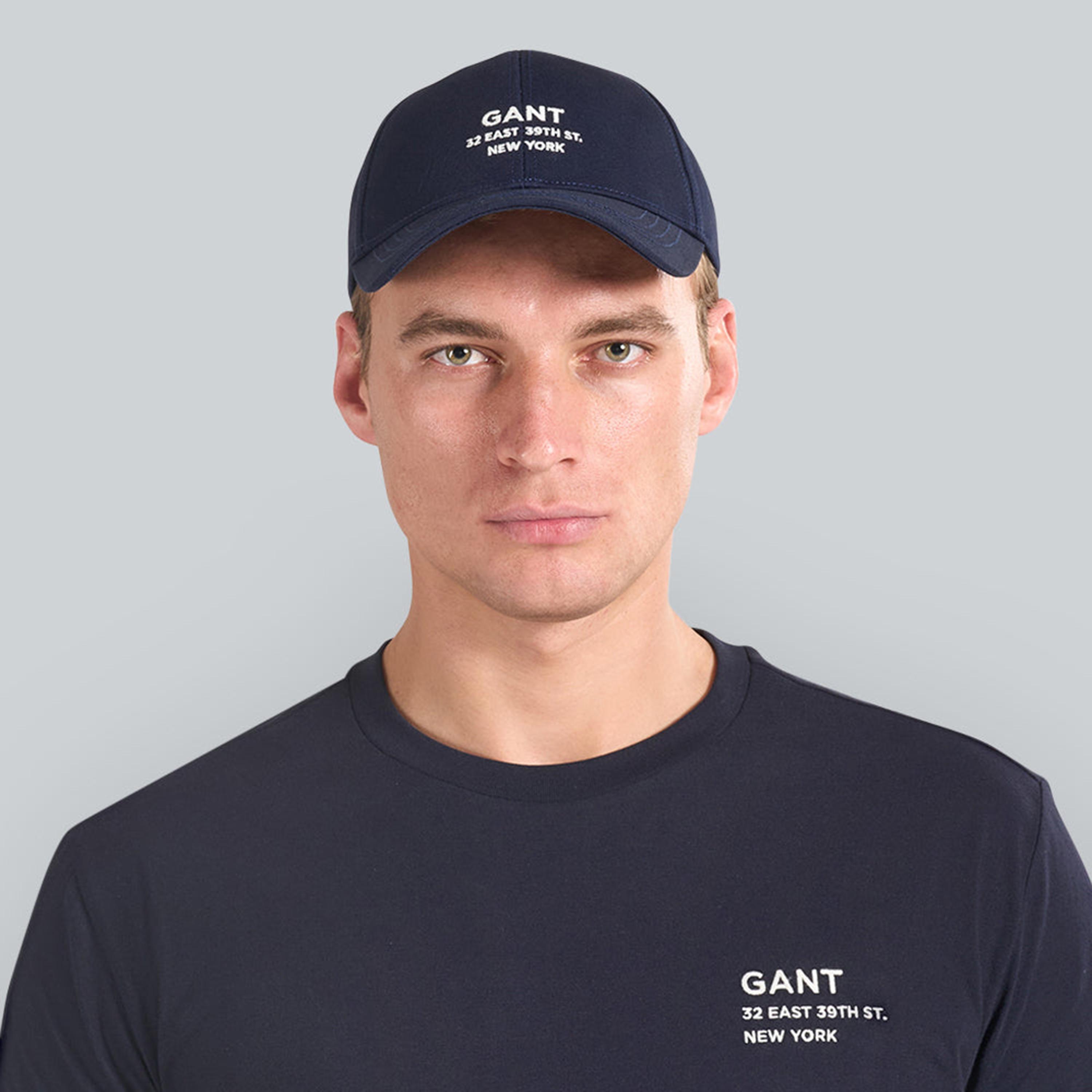 كاب بيسبول رجالي من القطن بطبعة اسم العلامة التجارية من غانت | 9900266-men-caps-image-1