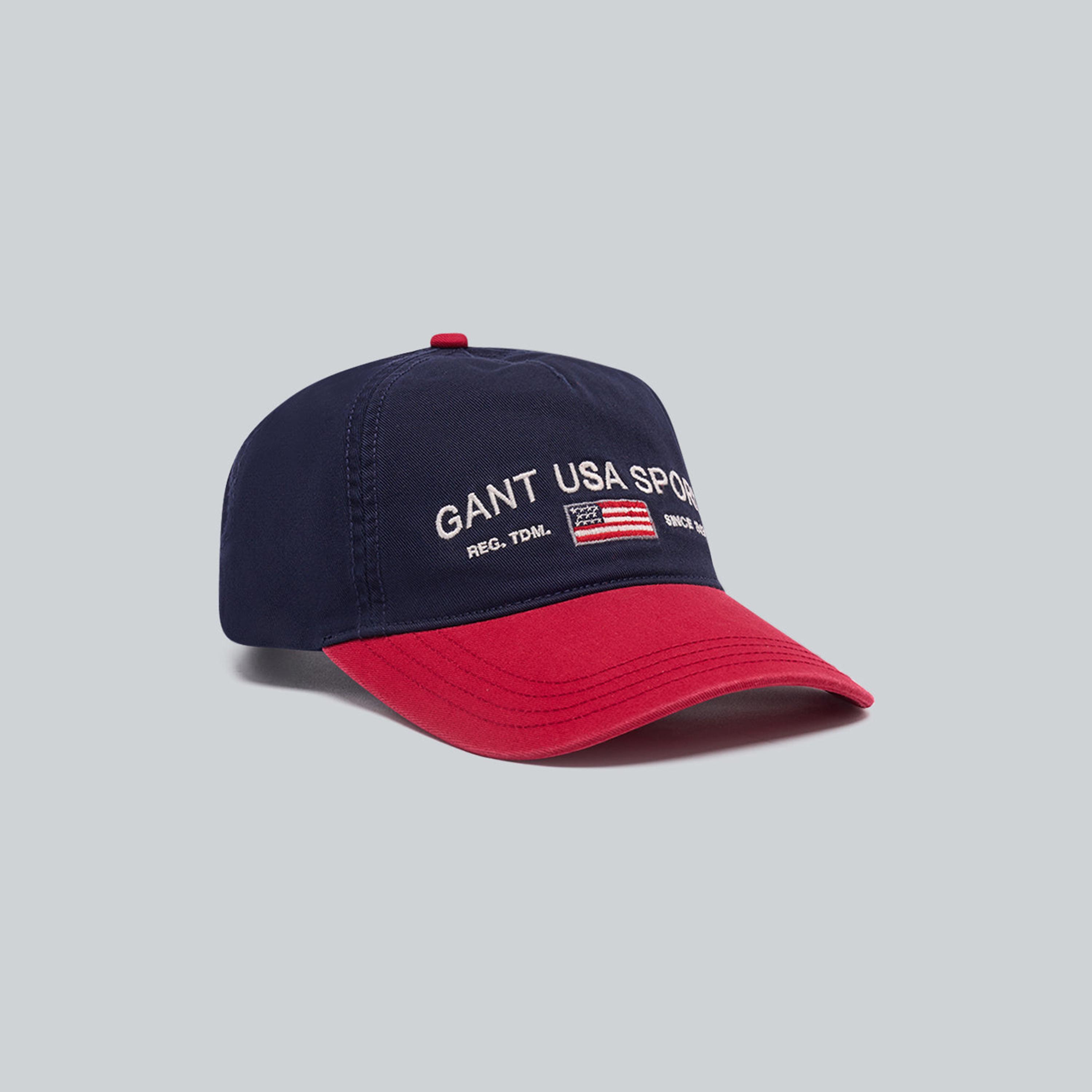 كاب رجالي من القطن بحافة متباينة ومظهر مغسول من غانت | 9900268-men-caps-image-2