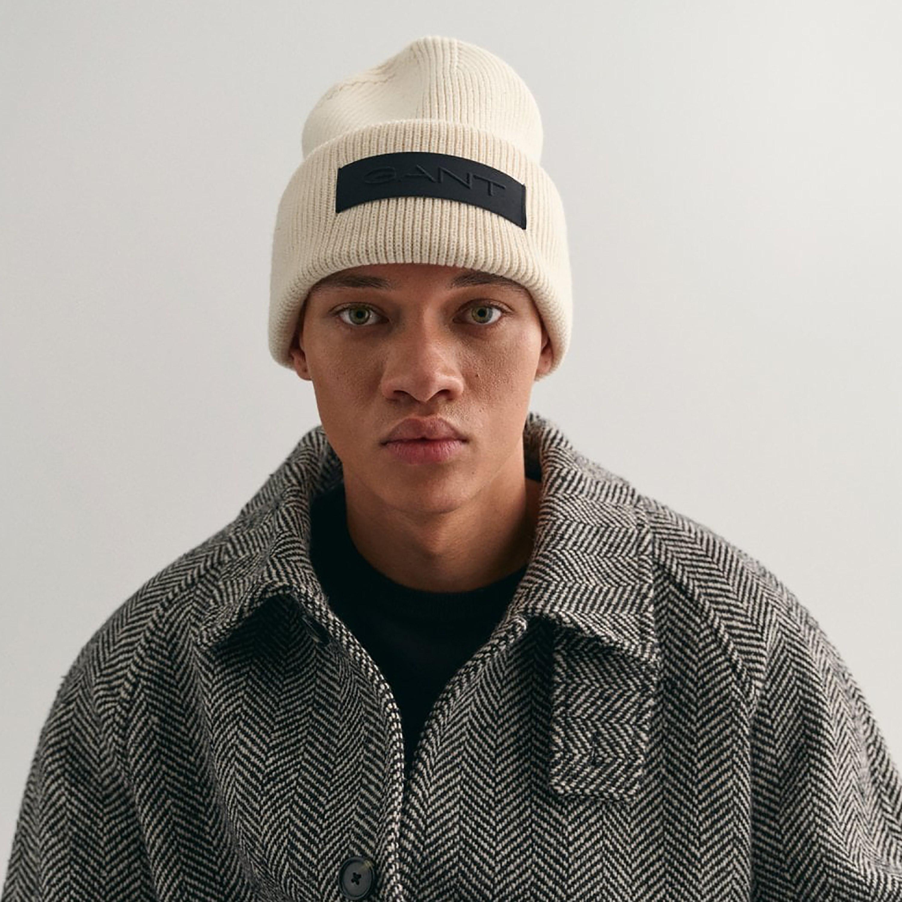 Gant Ribbed Beanie Cotton Hat | 9910024-GAN-men-caps-image-2