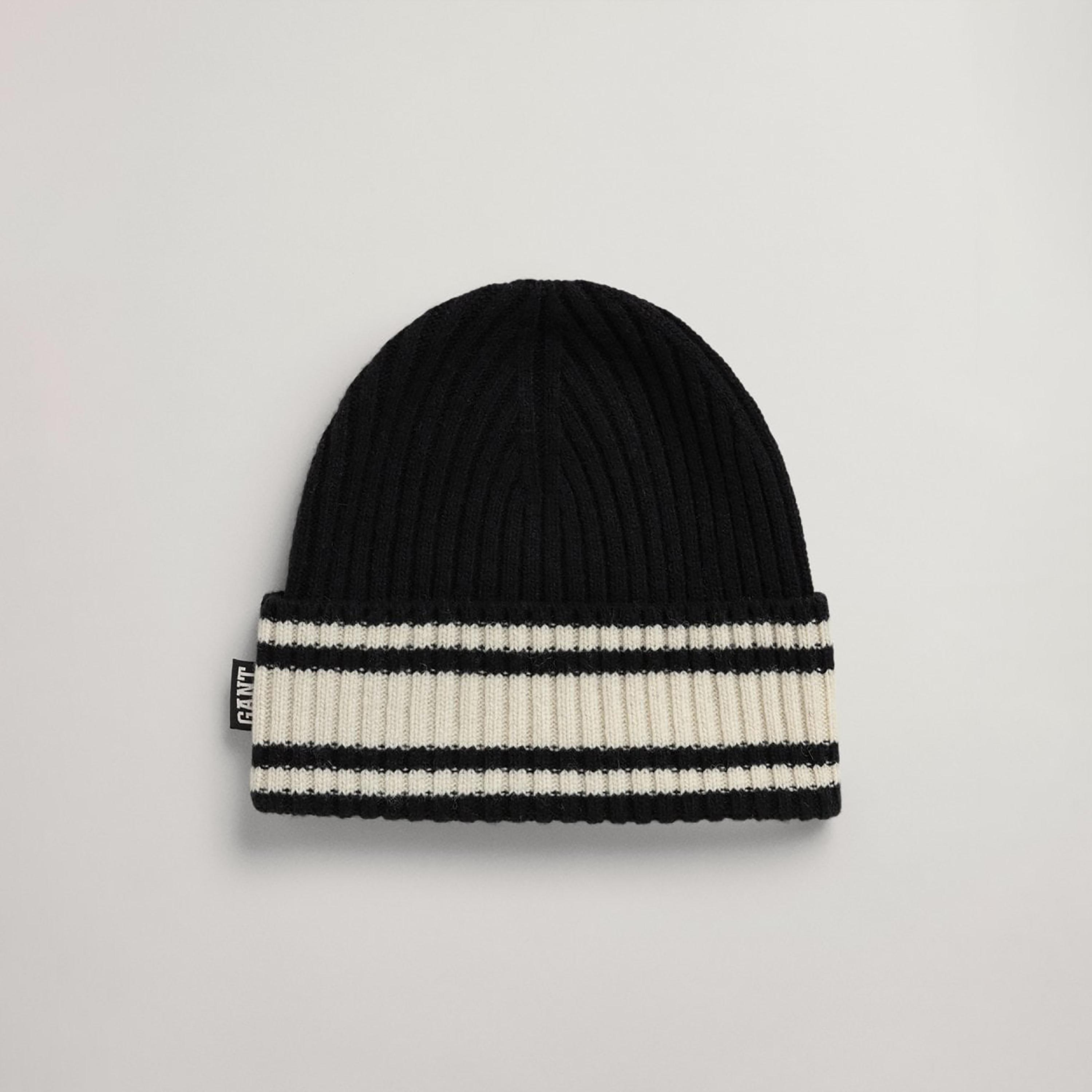 Gant Ribbed Beanie Cotton Hat | 9910129-GAN-men-caps-image-1