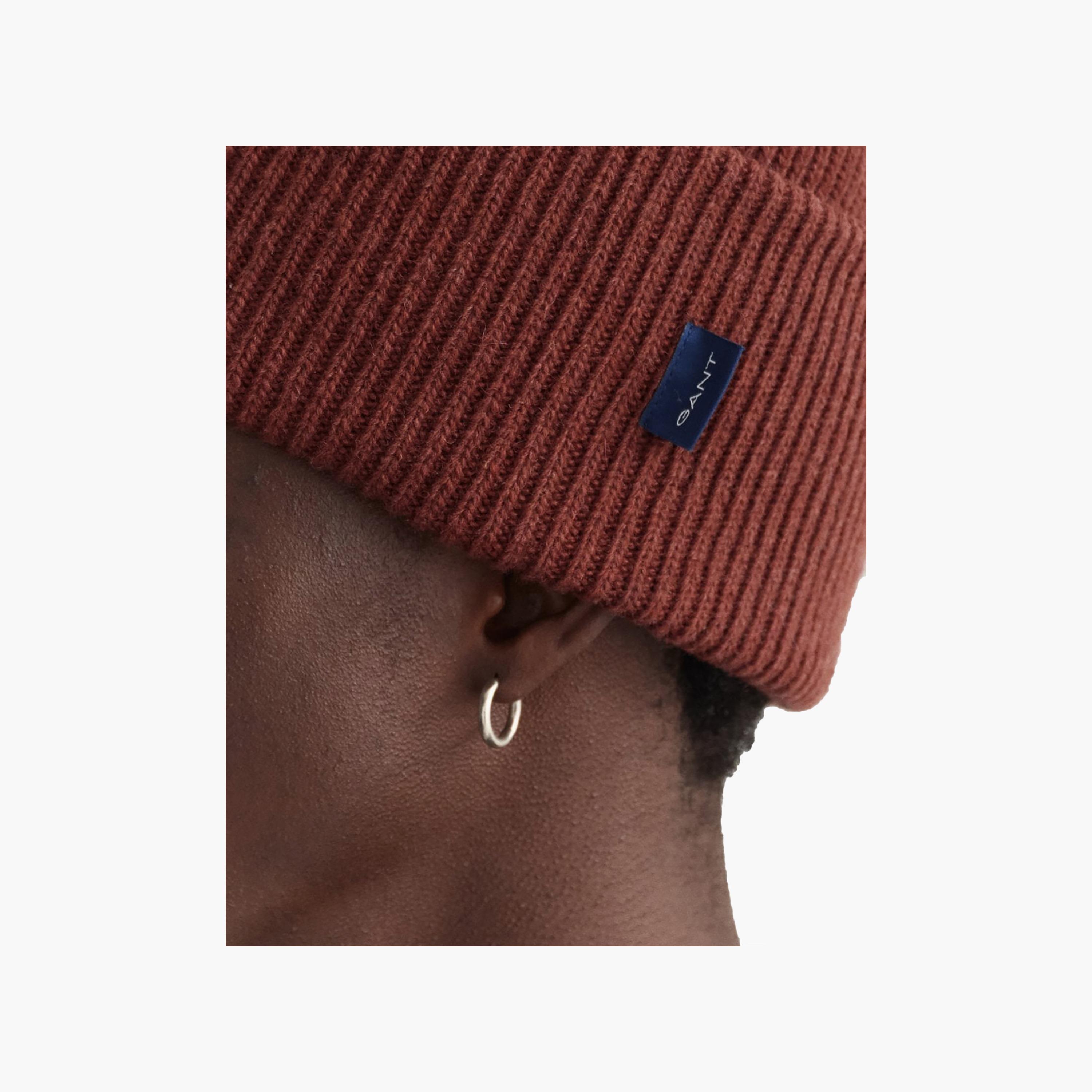 Gant Ribbed Beanie Cotton Hat | 9910131-GAN-men-caps-image-2