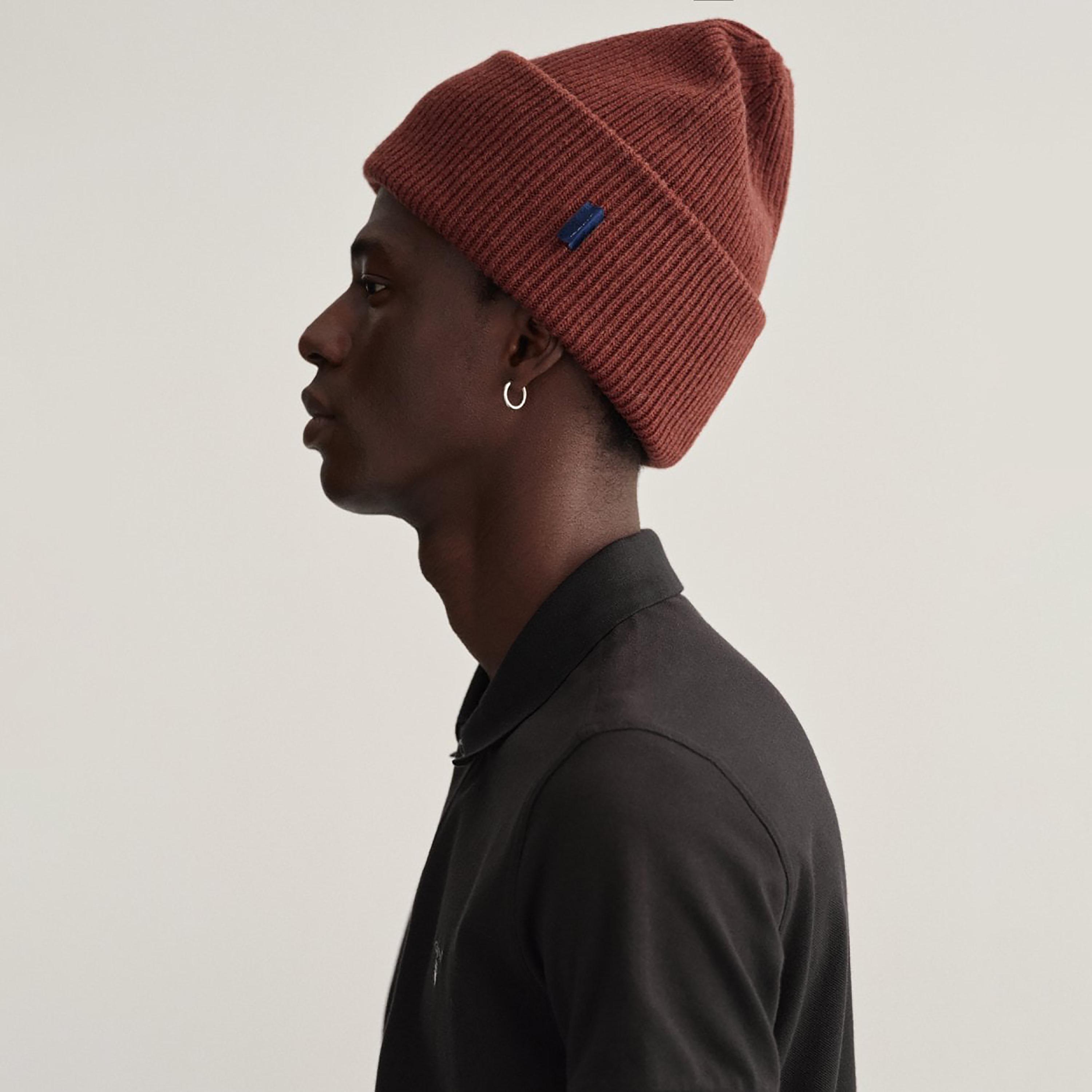 Gant Ribbed Beanie Cotton Hat | 9910131-GAN-men-caps-image-4