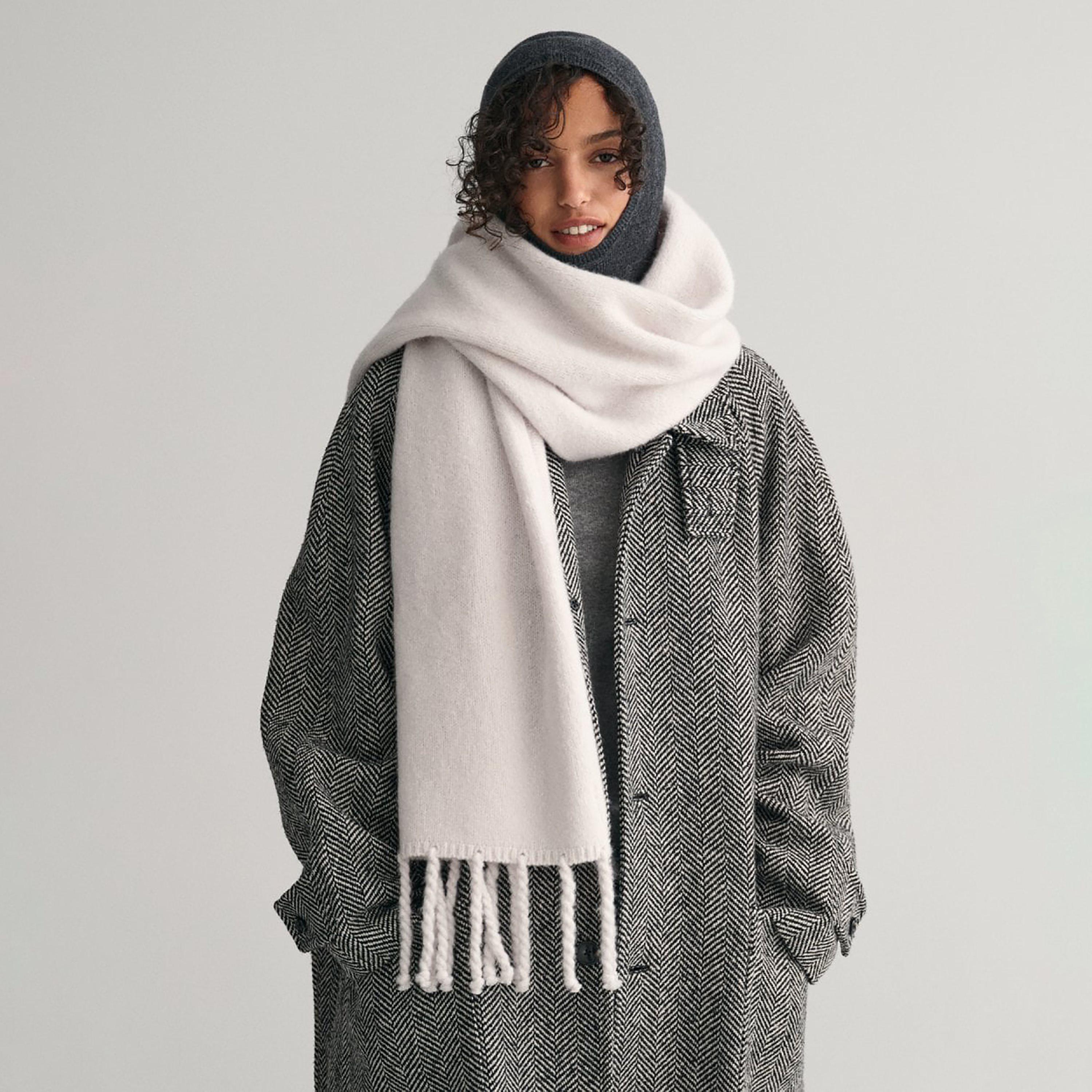 Gant White Knitted Women's Scarf-women-winterwear-scarves-image-3