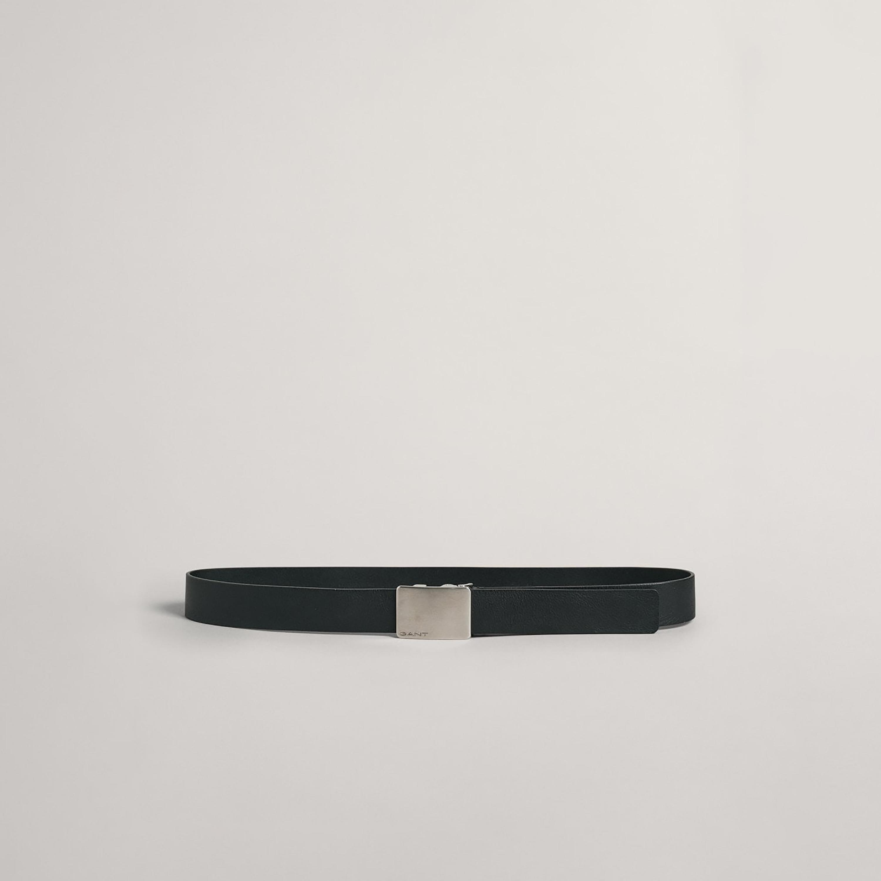 Gant Plain Plate Buckle Men's Leather Webbing Belt-men-beltsandwallets-belts-image-1