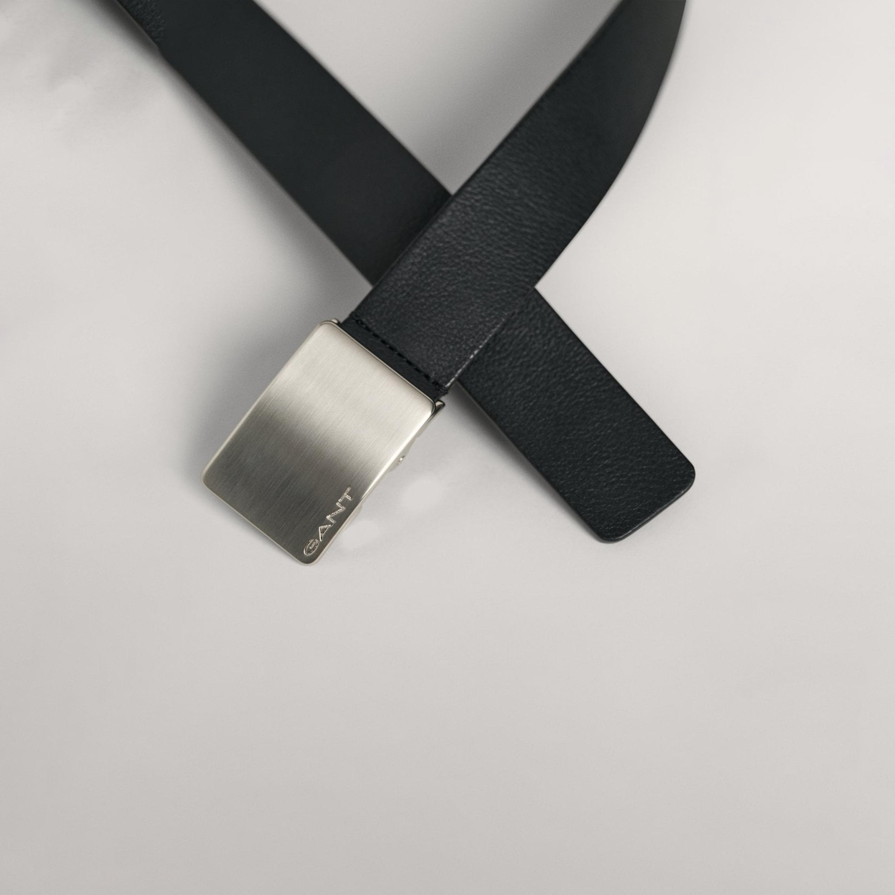 Gant Plain Plate Buckle Men's Leather Webbing Belt-men-beltsandwallets-belts-image-2