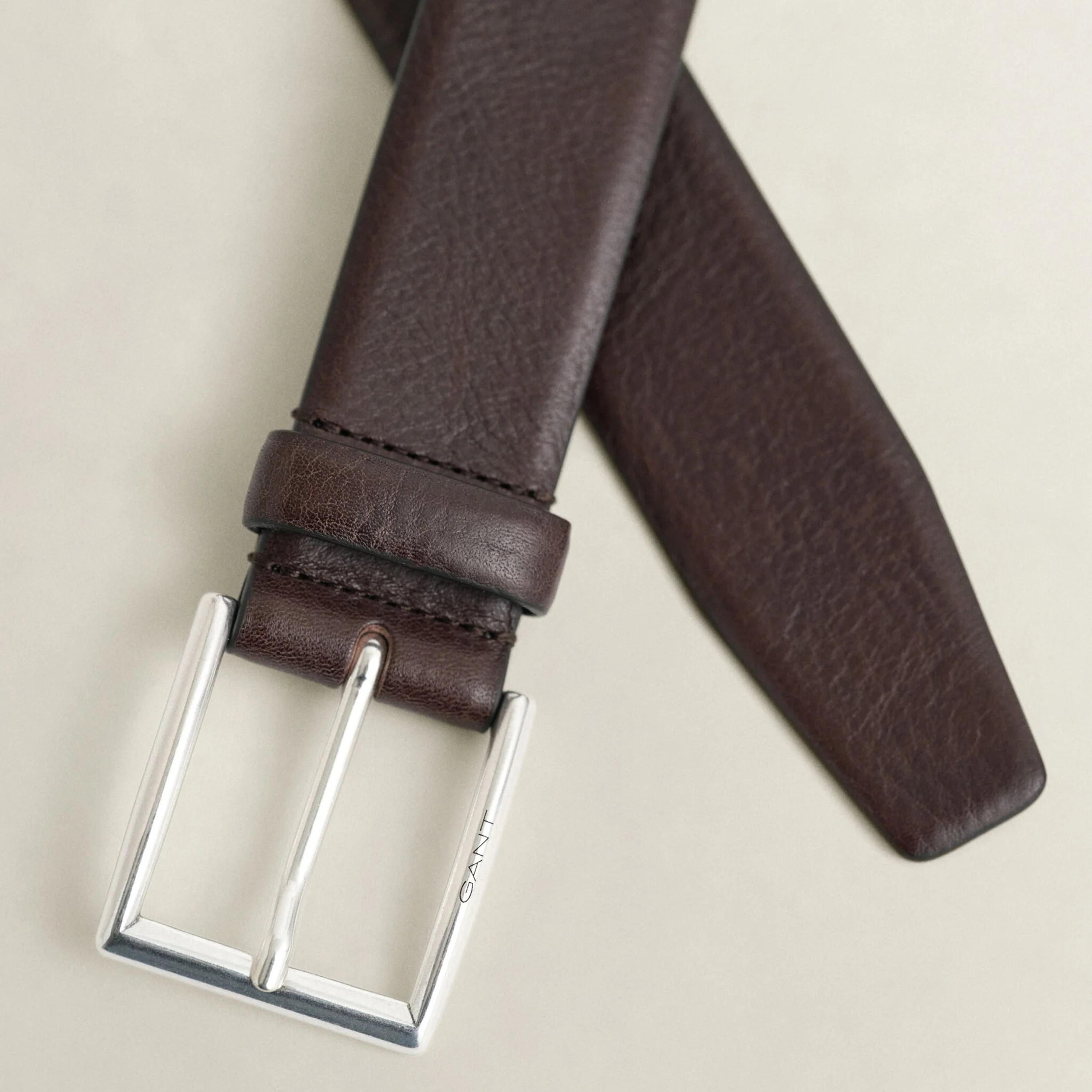 Gant Plain Leather Men's Belt with Pin Buckle-men-beltsandwallets-belts-image-2