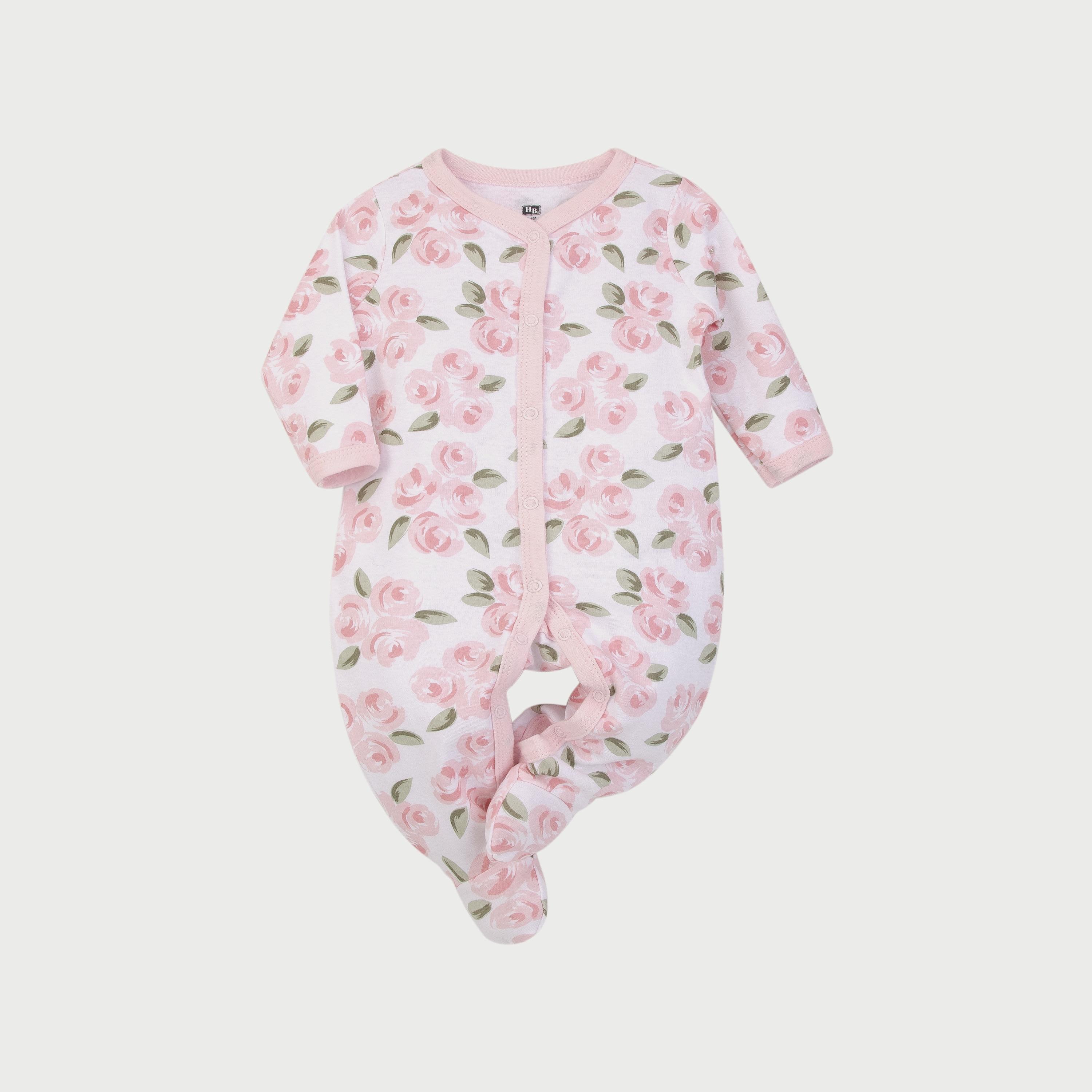 Hudson Baby Layette Set 3-Piece, Roses-baby-girls-clothing-rompers-image-2