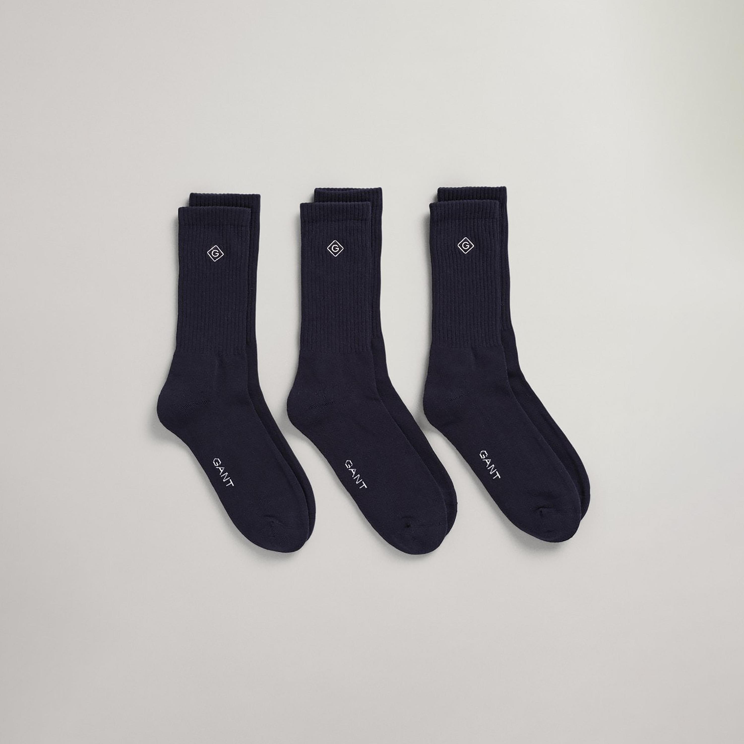 Gant Pack of 3 Logo Detail Crew Socks-men-socks-image-1