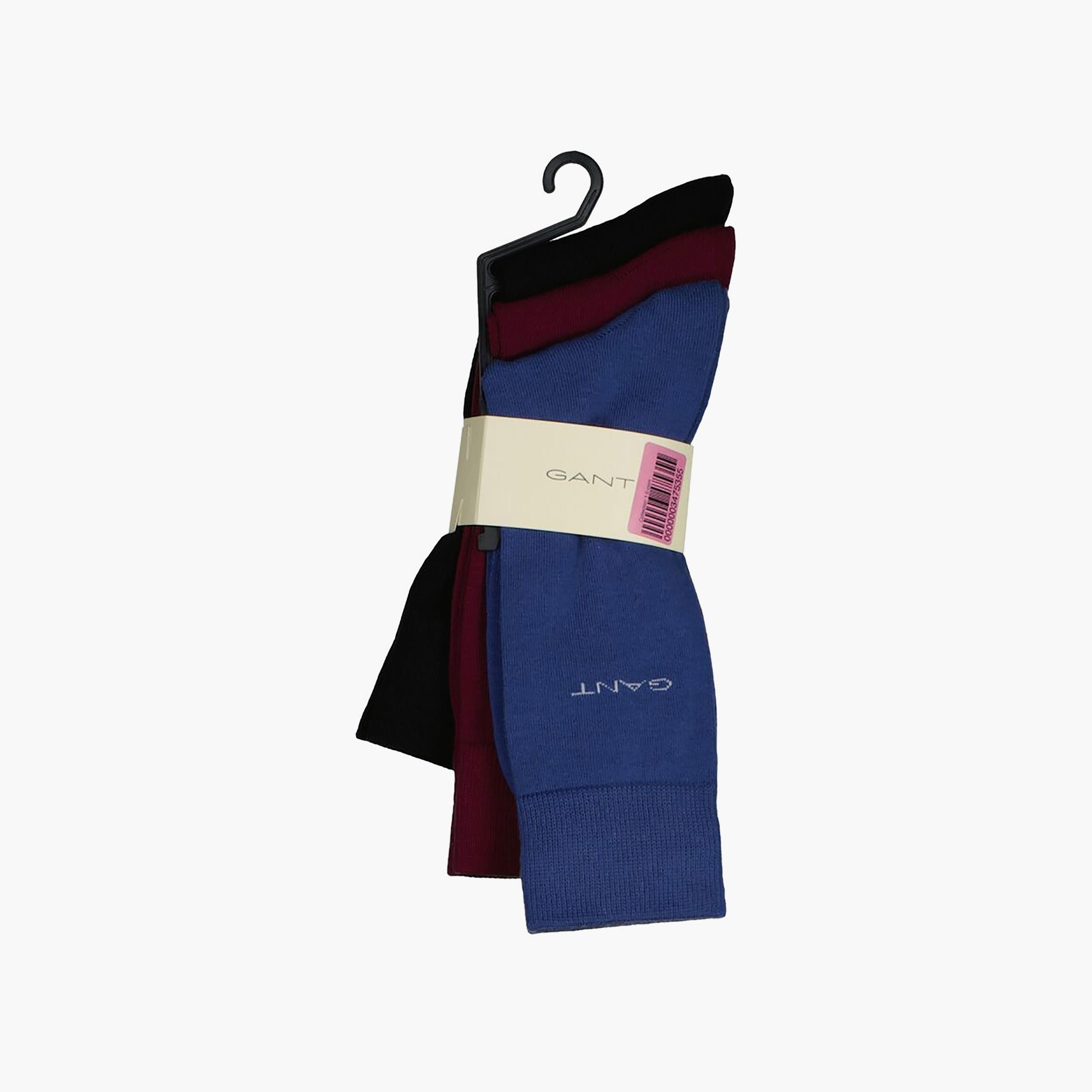 Gant 3-Pack Logo Print Cotton Blend Calf Length Socks | 9960256-GAN-men-socks-image-1