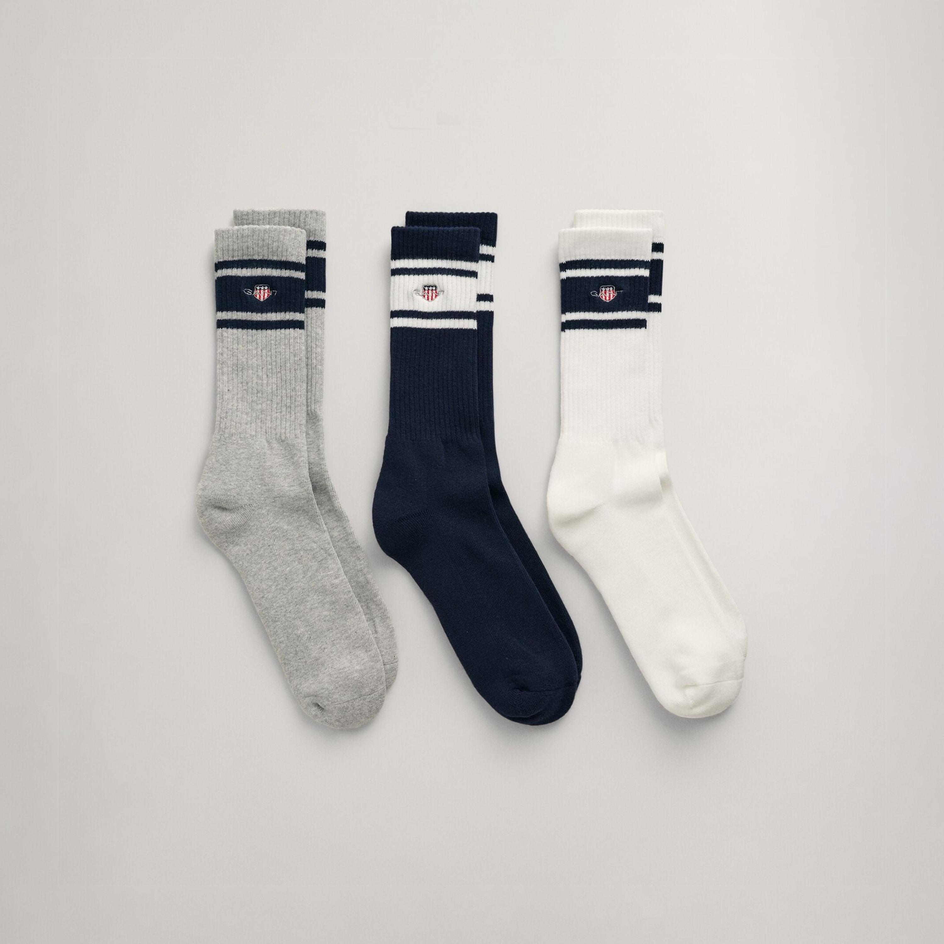 Gant 3-Pack Shield Sport Cotton Men's Socks | 9960267-men-socks-image-1